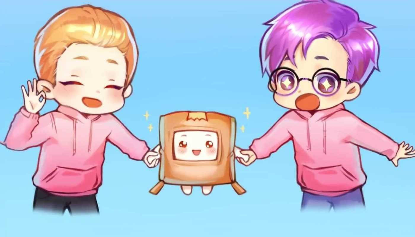 LankyBox Boxy Анимированные Адам и Джастин Обои