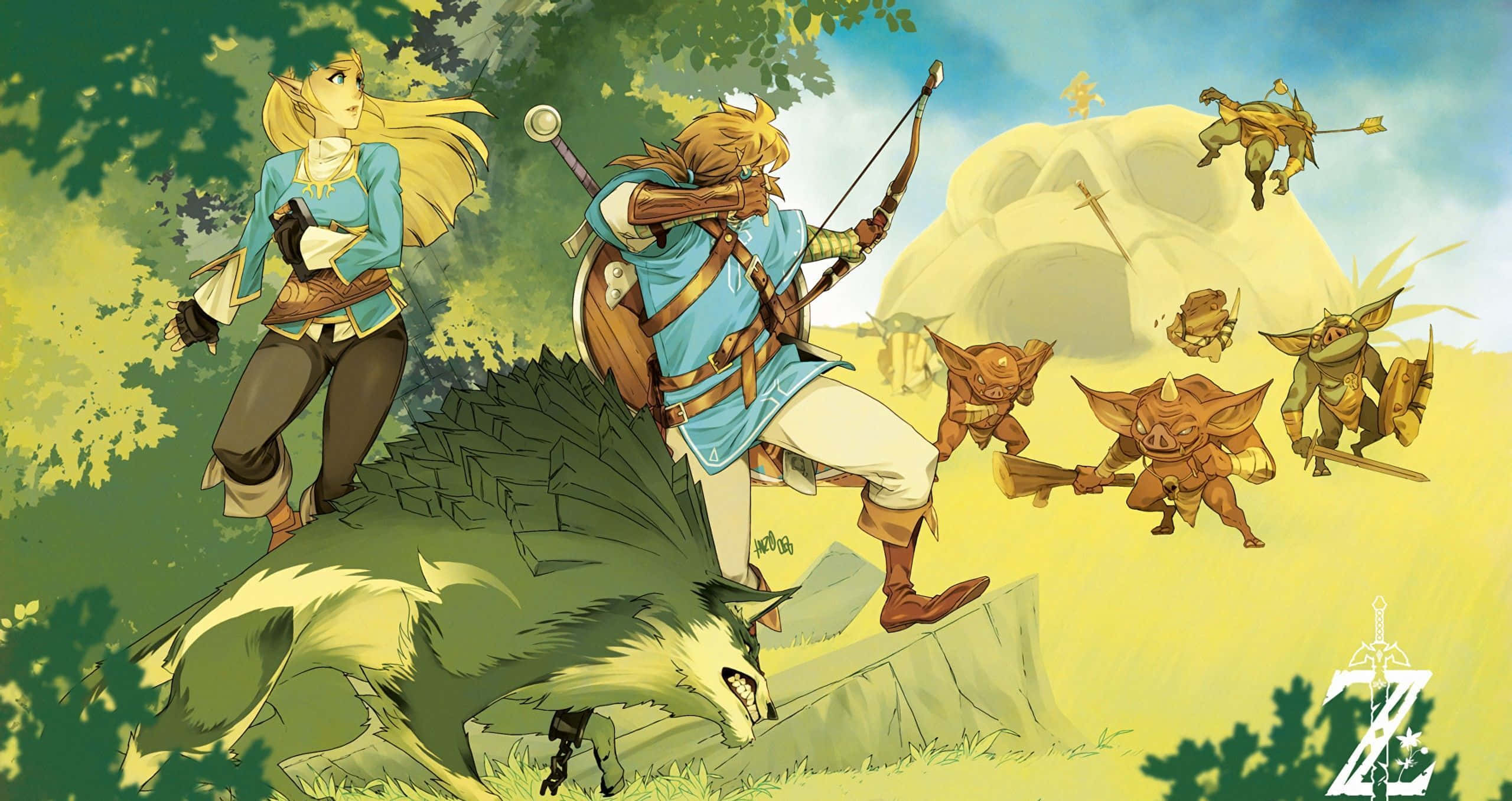 Исследуйте мир Legend of Zelda. Обои