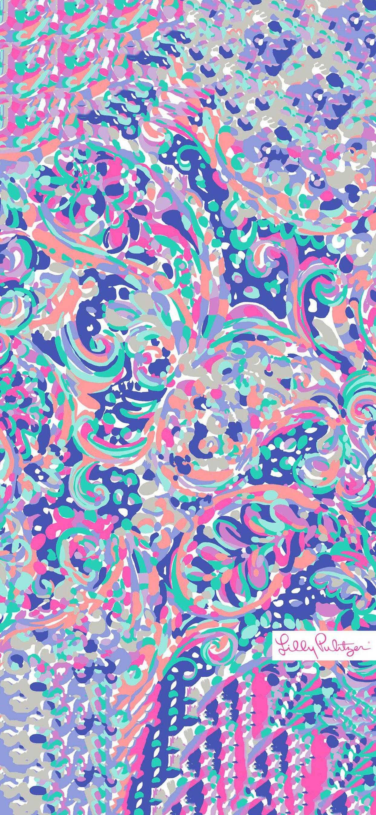 Lilly Pulitzer фиолетовый абстрактный арт Обои