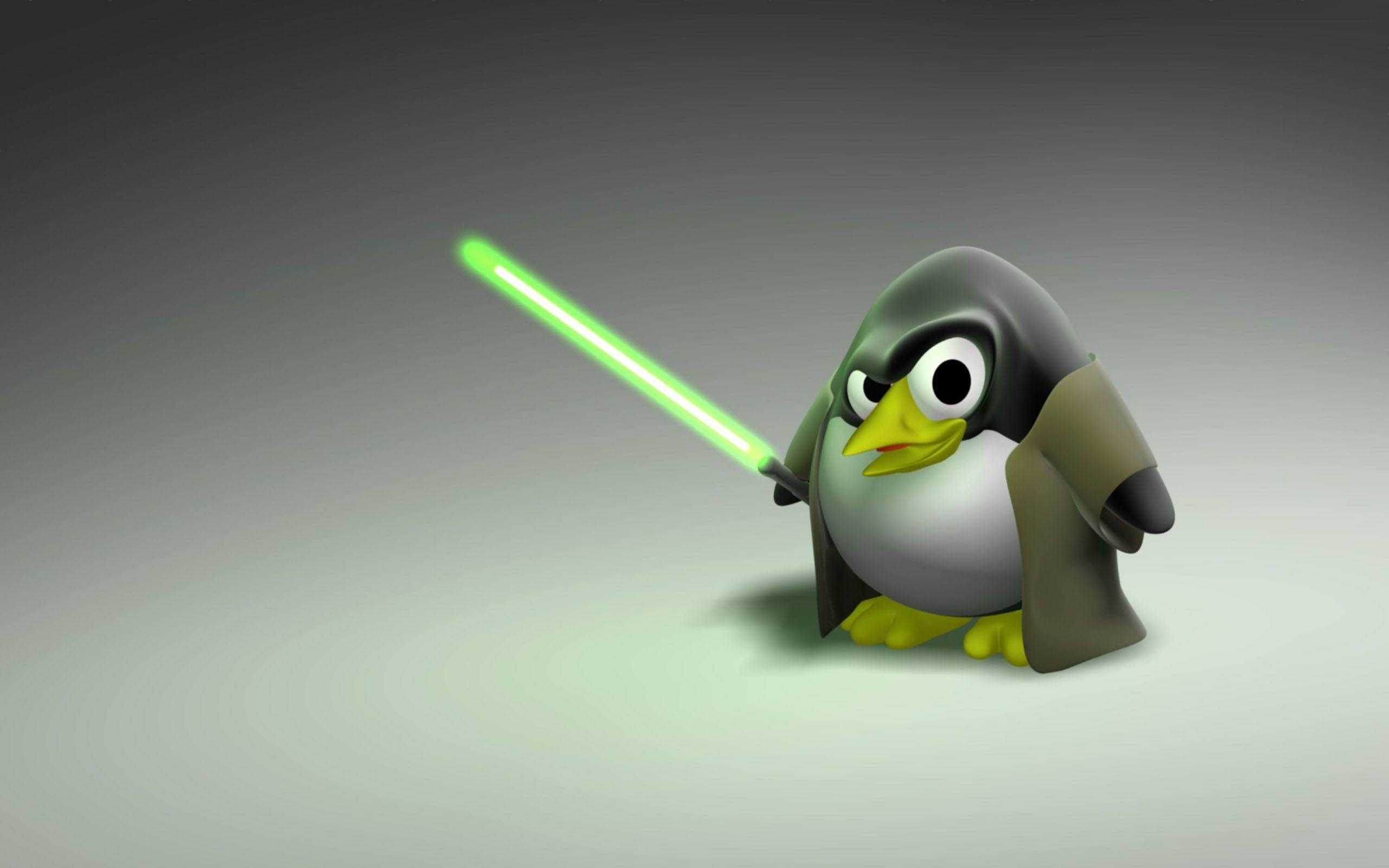 Официальный рабочий стол Linux с Tux в стиле Star Wars Обои