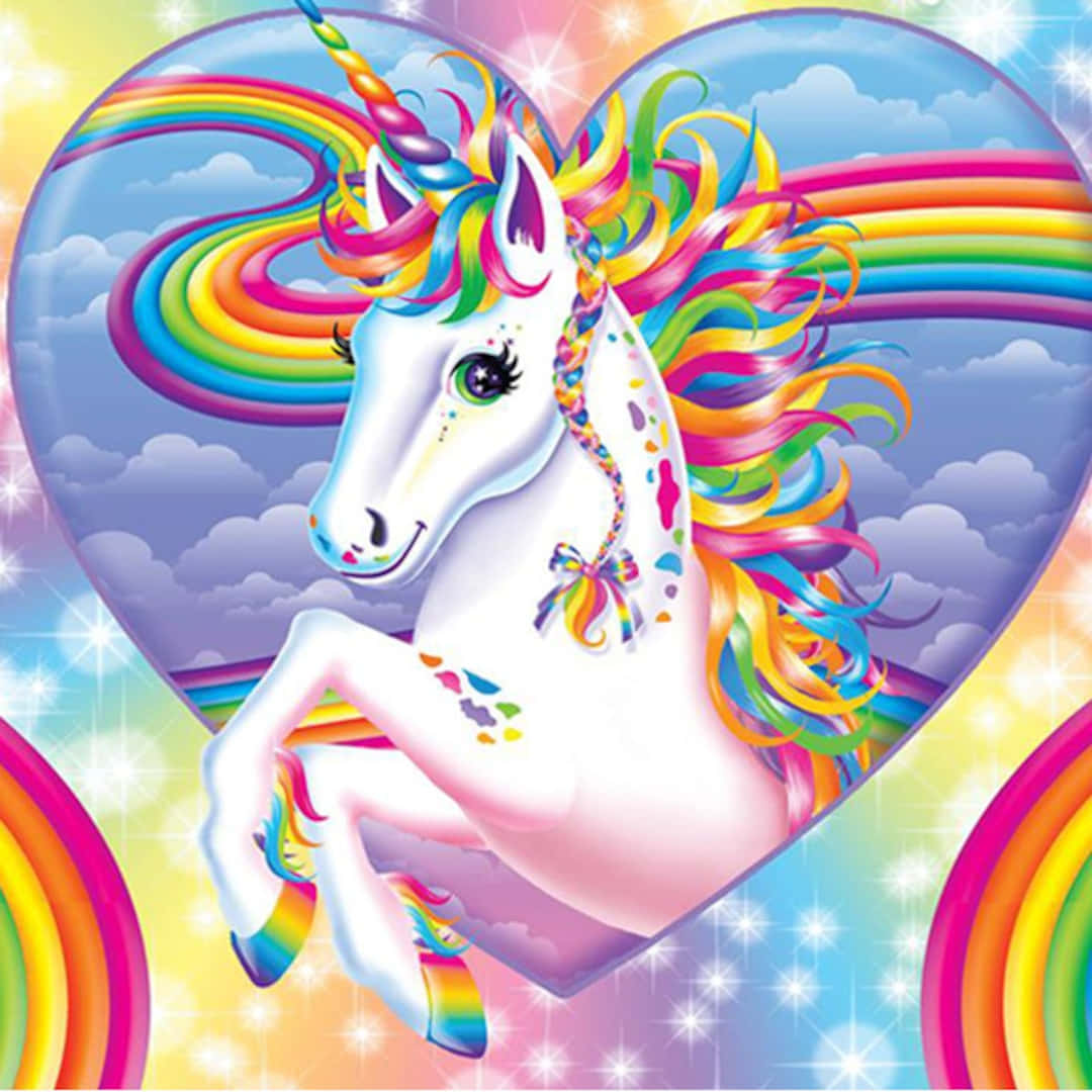 Единорог из иллюстрации Lisa Frank Обои