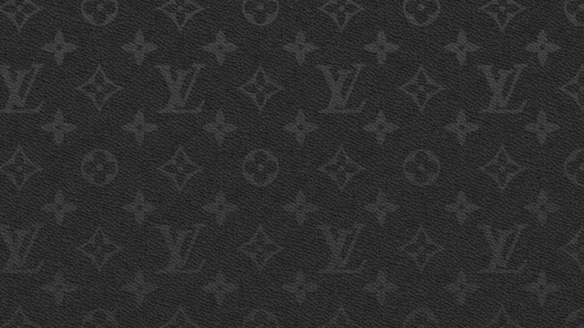 Текстурированный черный фон Louis Vuitton Обои