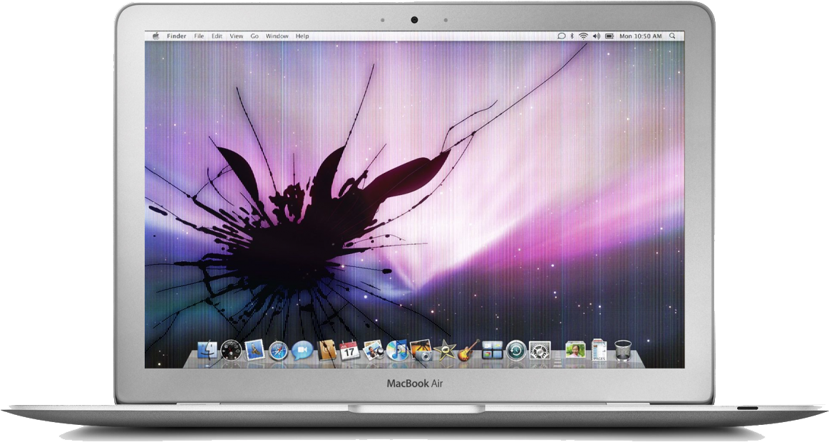 Обои с треснутым экраном MacBook Air Обои