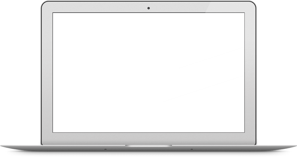 Серебристый MacBook открыт с пустым экраном Обои