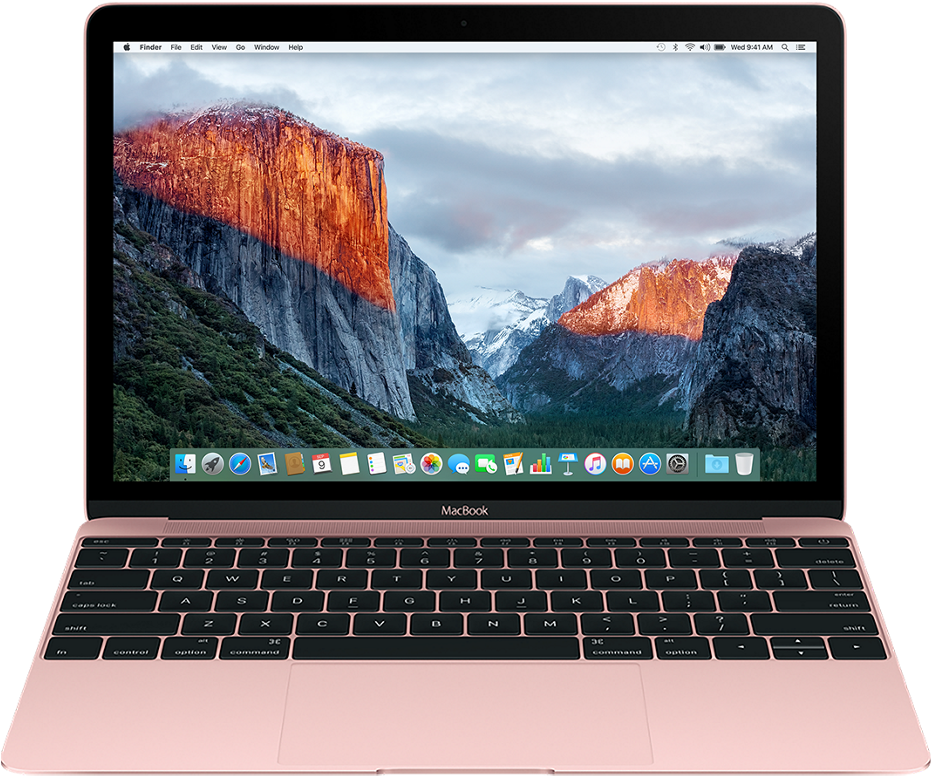 Розово-золотой дисплей MacBook Pro Обои