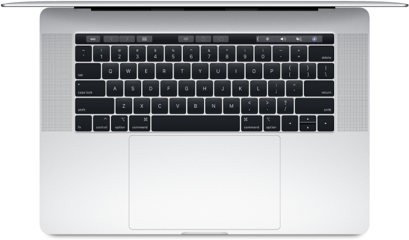 MacBook Pro вид сверху клавиатура и трекпад Обои