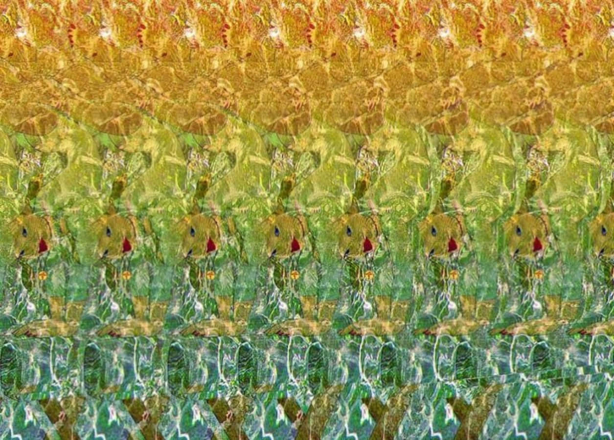 Летняя русалка Magic Eye 3D стереограмма Обои