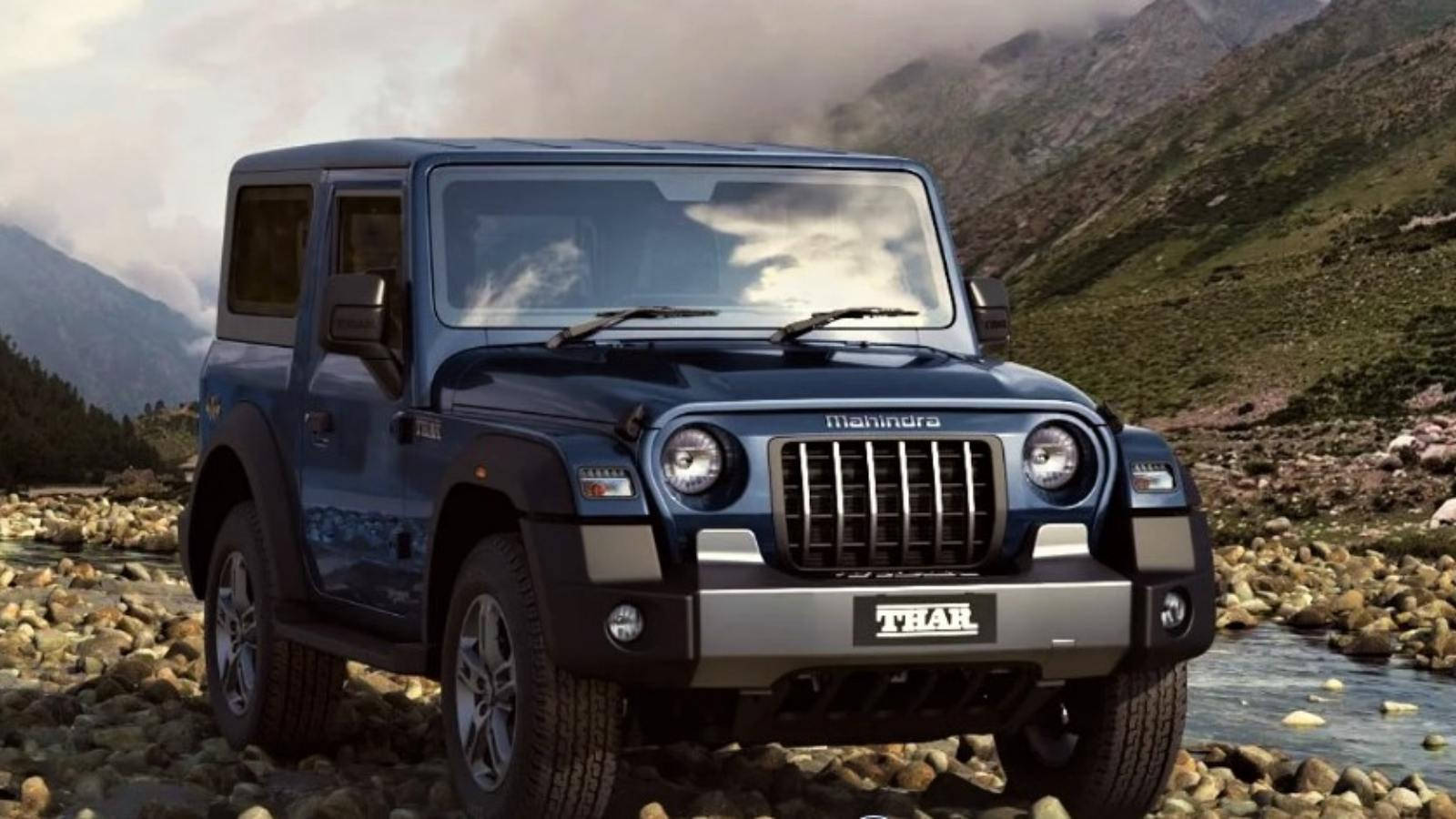 Mahindra Thar 2021 на каменистой дороге Обои