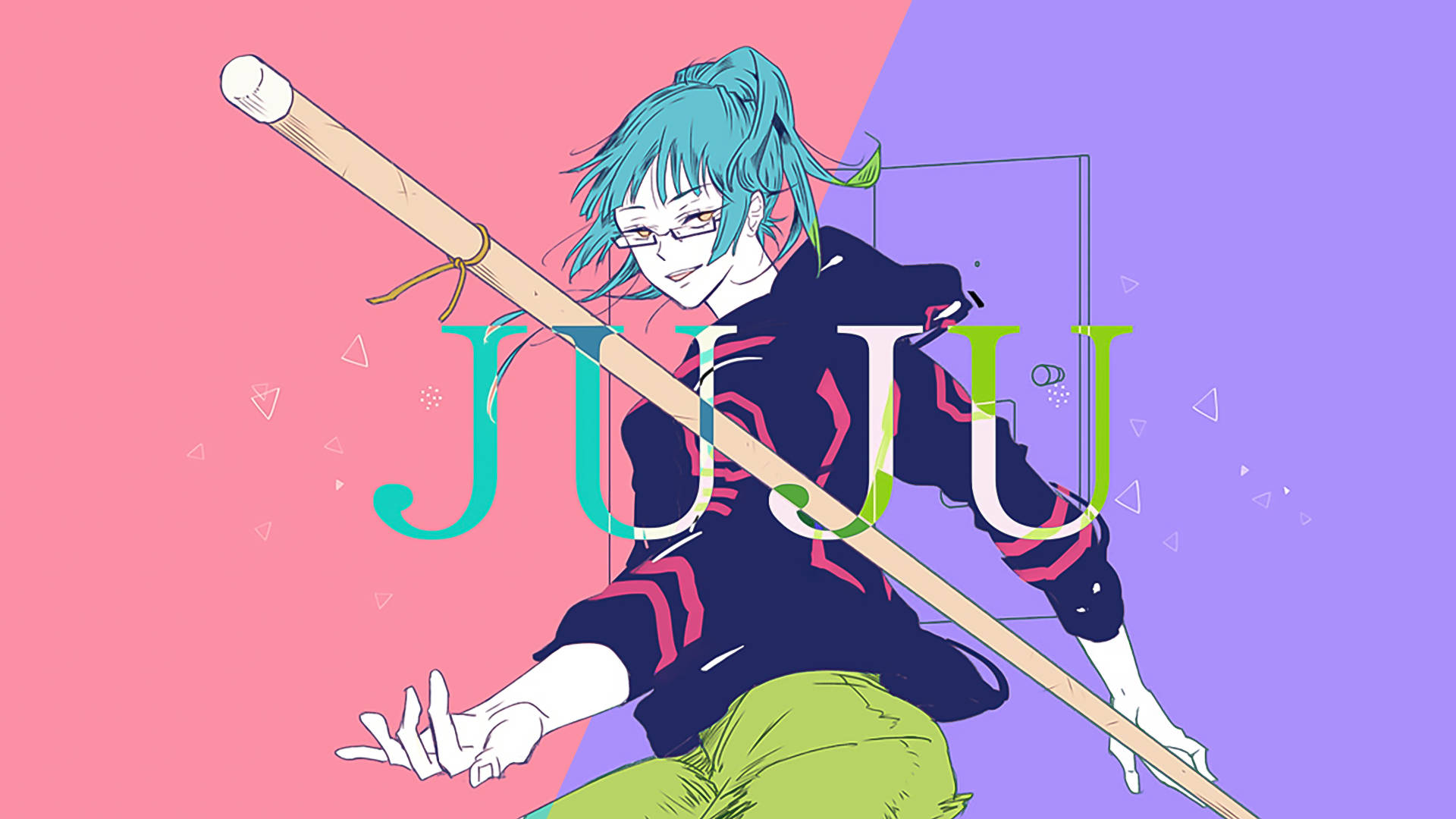 Maki Zenin цифровая иллюстрация Jujutsu Kaisen для рабочего стола Обои