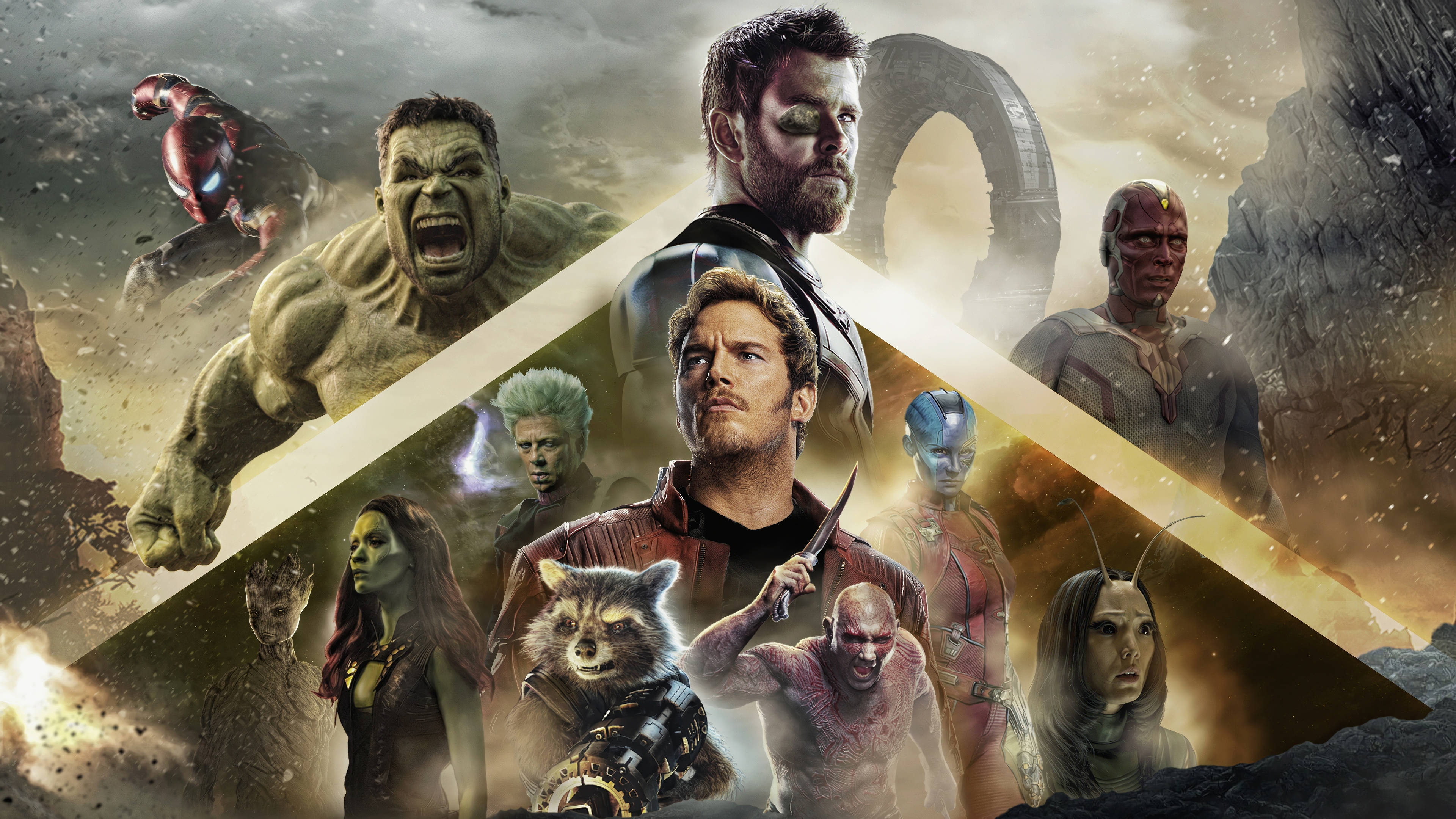 Настольный монтаж Marvel 2 Обои