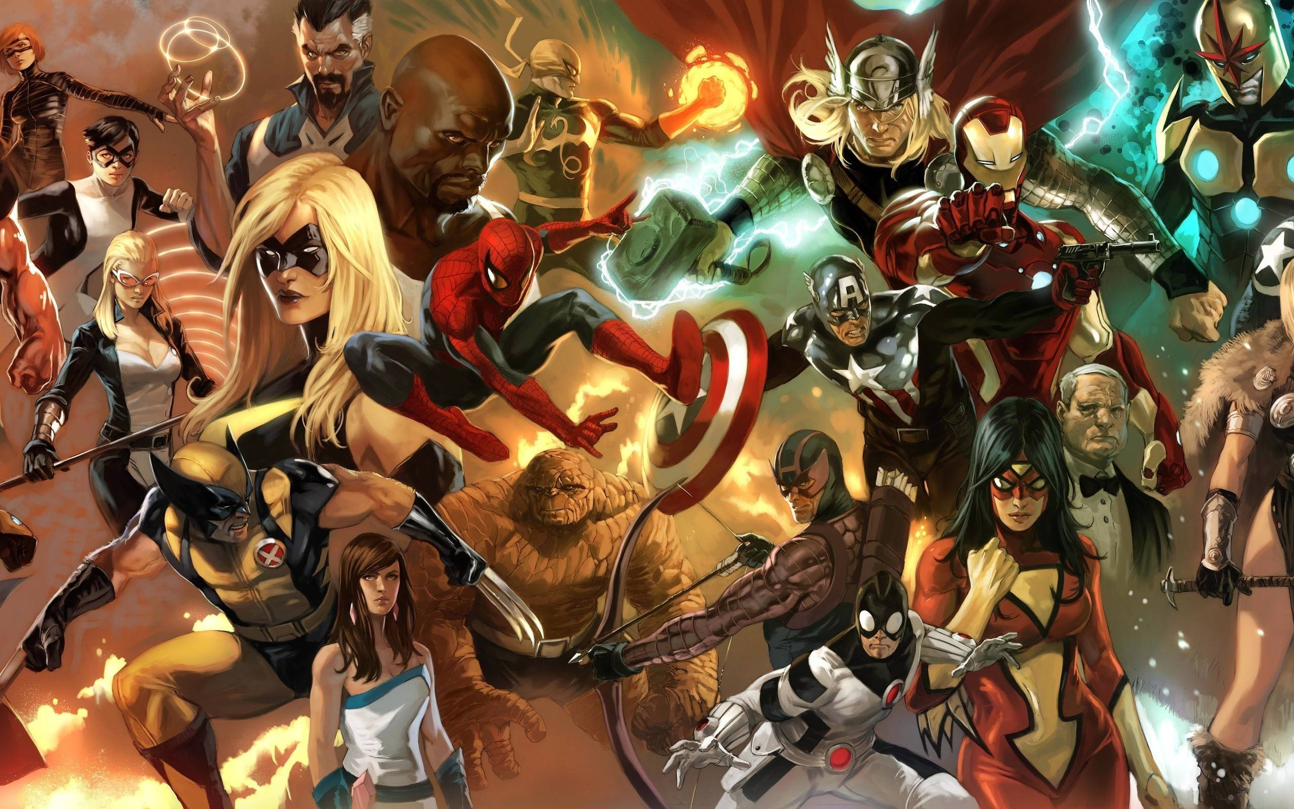 «Объедините героев Marvel, чтобы спасти мир!» Обои