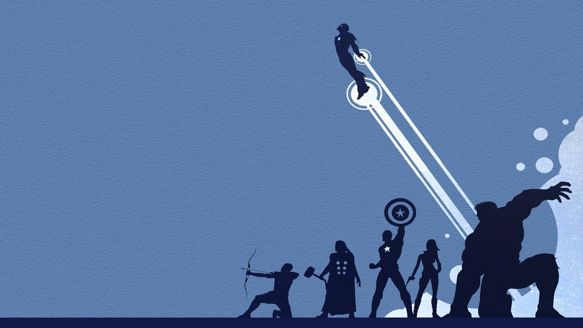 Минималистичные супергерои Marvel Обои