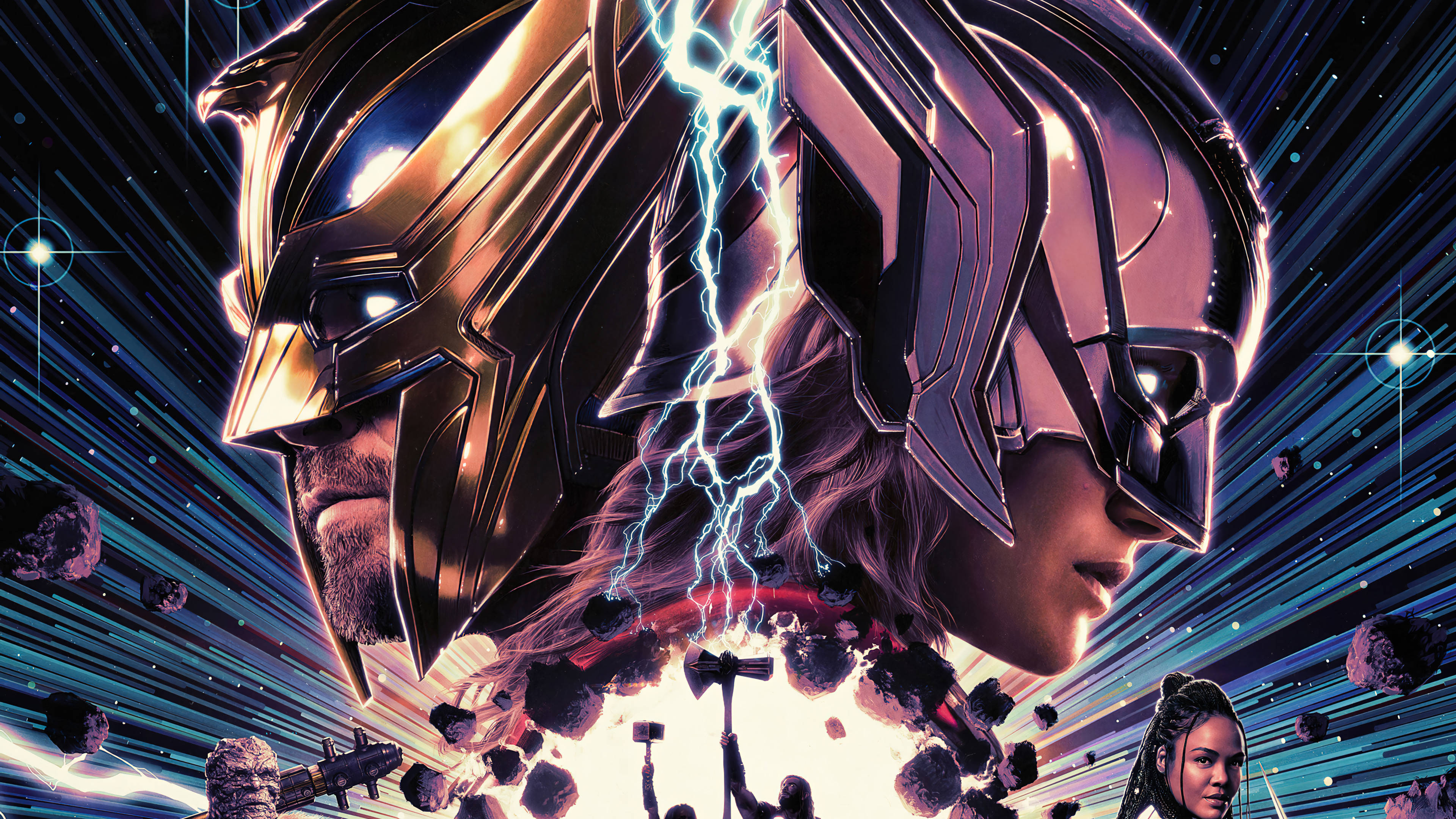 Динамичный дуэт Тора - Обои для ноутбука Marvel Обои