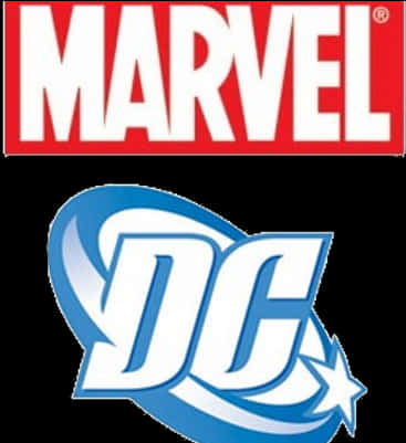 Объединенные логотипы Marvel и DC Обои
