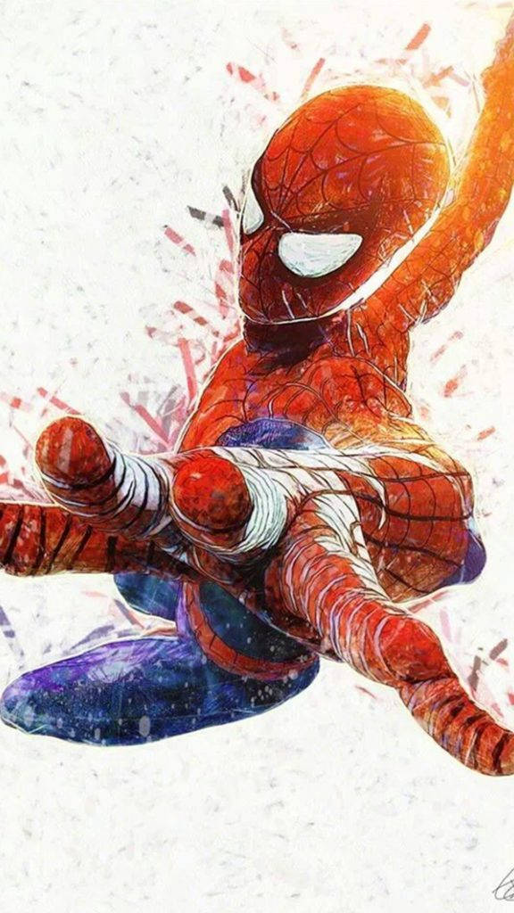 Цифровая живопись Marvel iPhone Spider Man Обои
