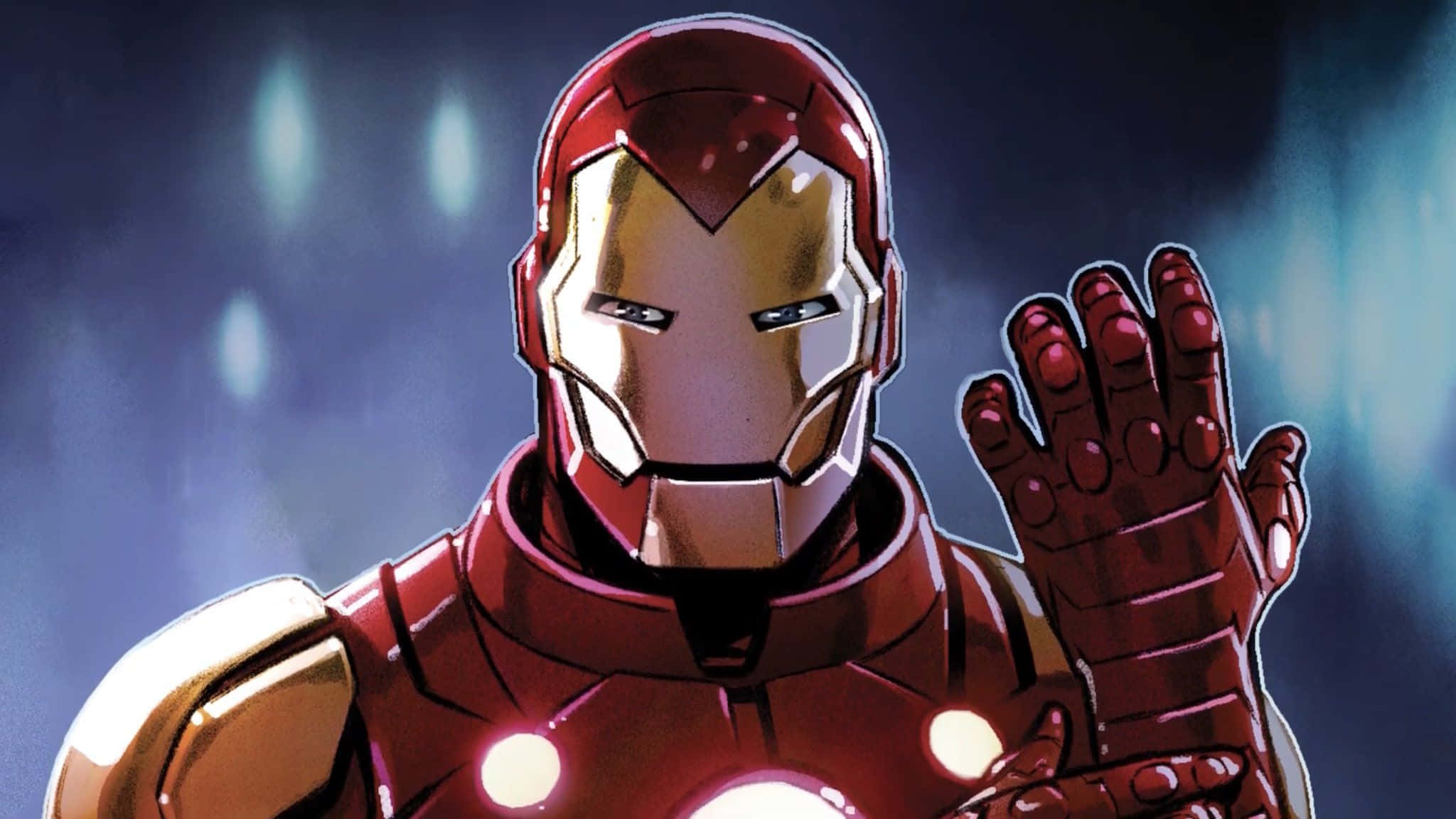 Классический Железный человек из комиксов Marvel Обои