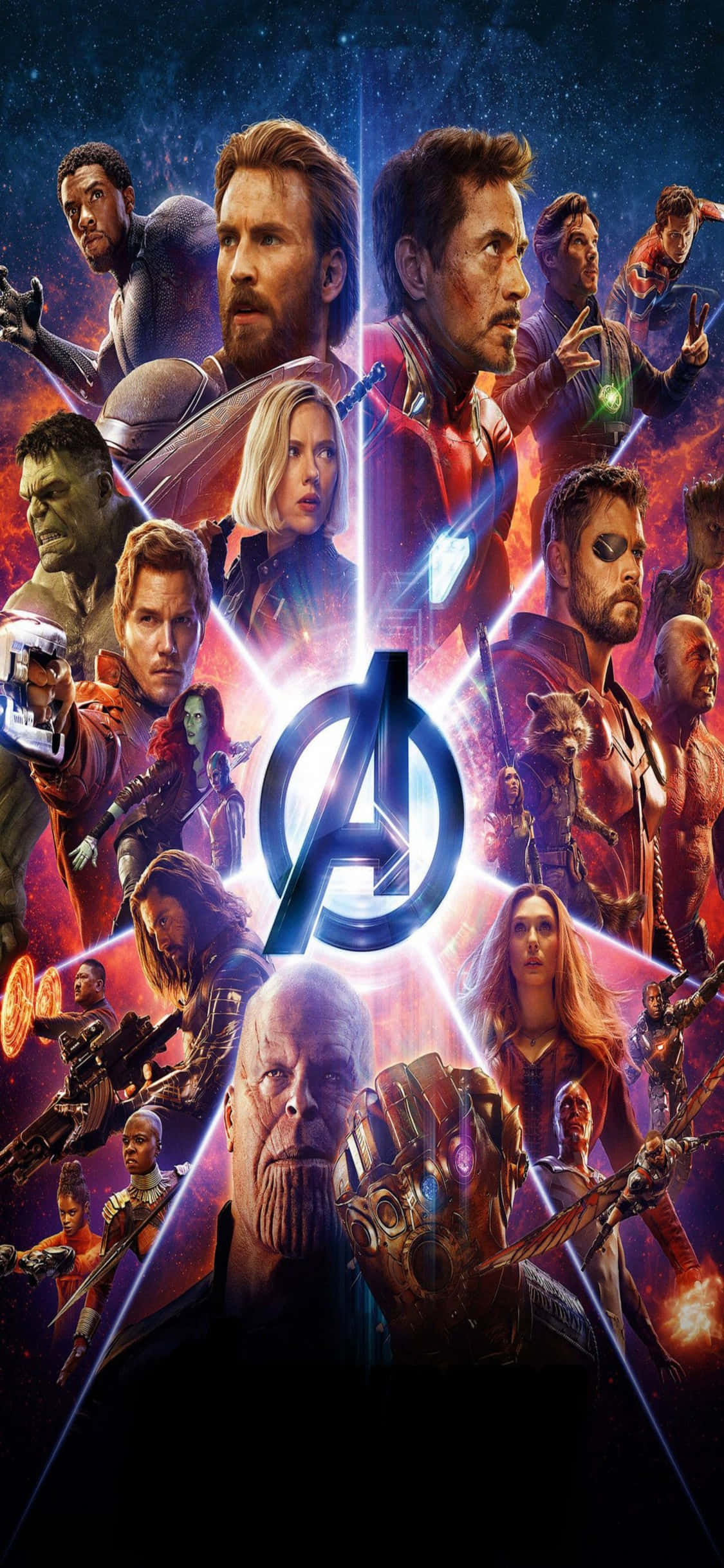 Marvel's Avengers объединяются с iPhone Xs Обои