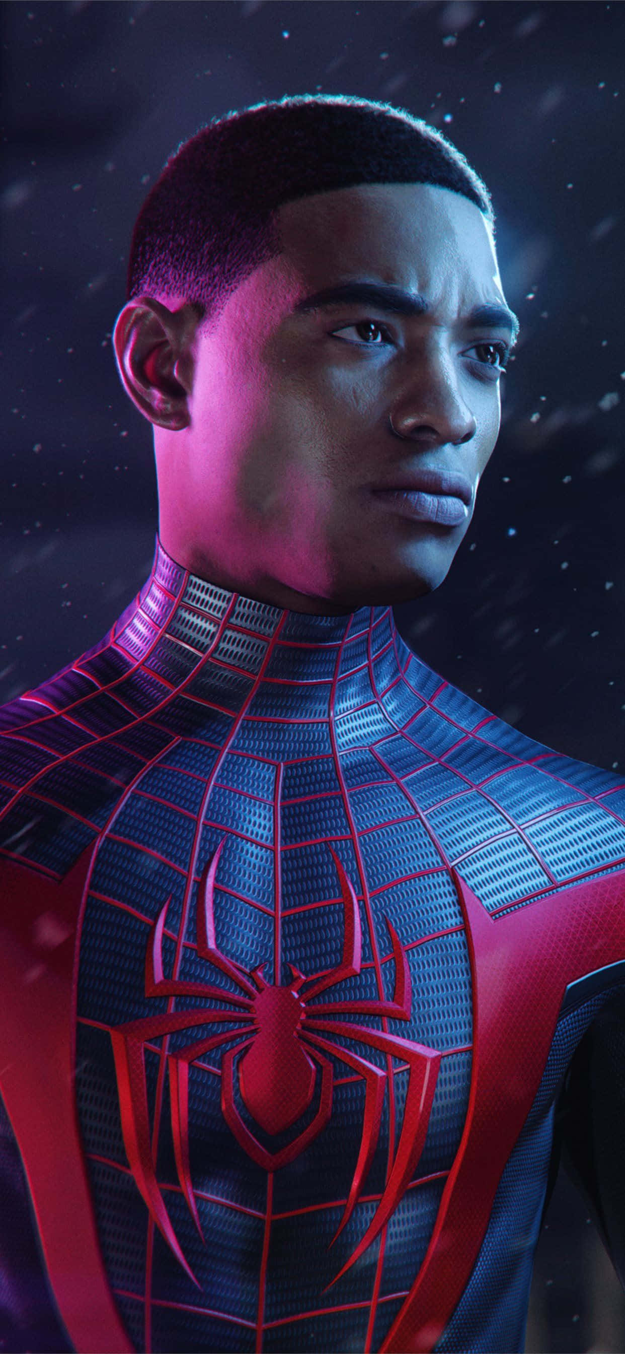 Marvel Video Game Spider Man Miles Morales iPhone Обои