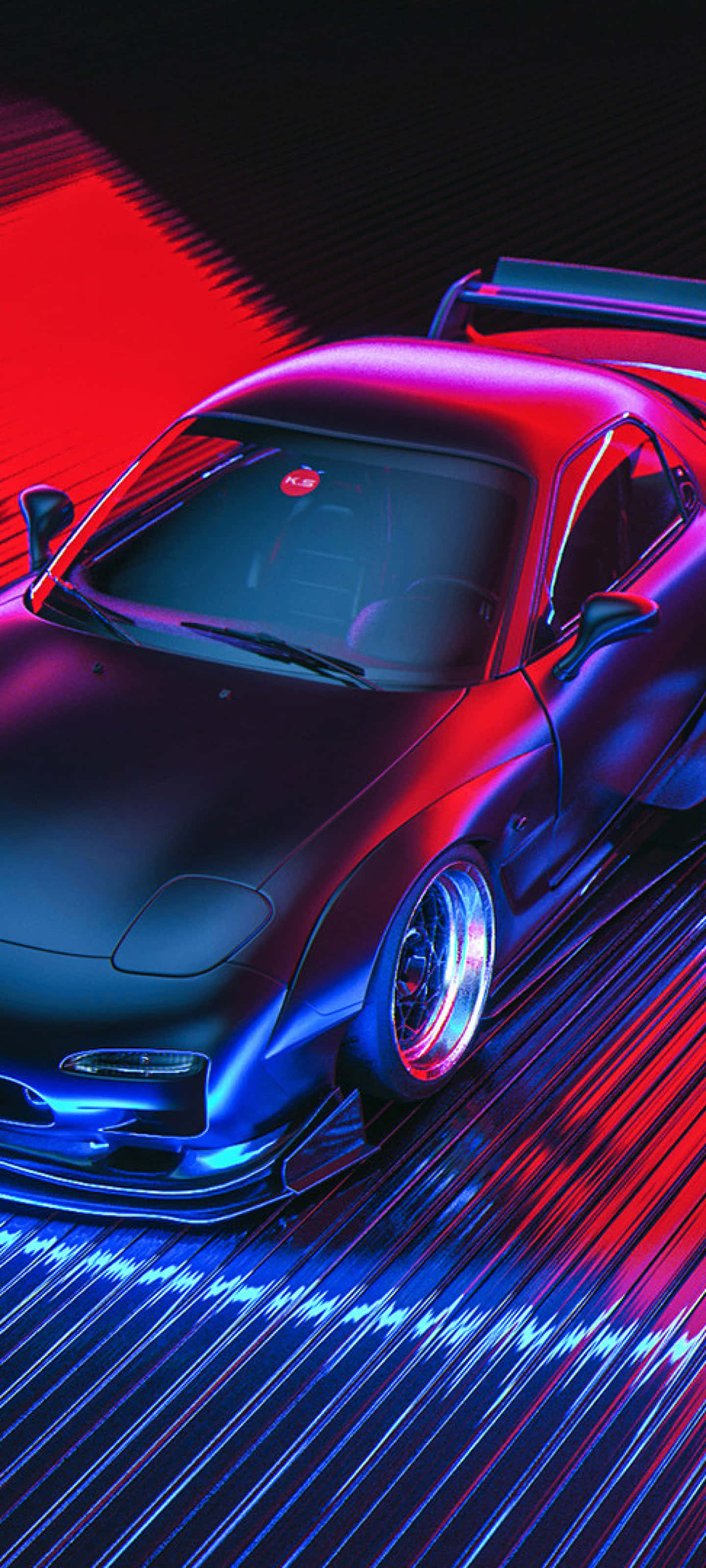 Mazda RX-7 Pixel 3 Need For Speed Heat фон Обои