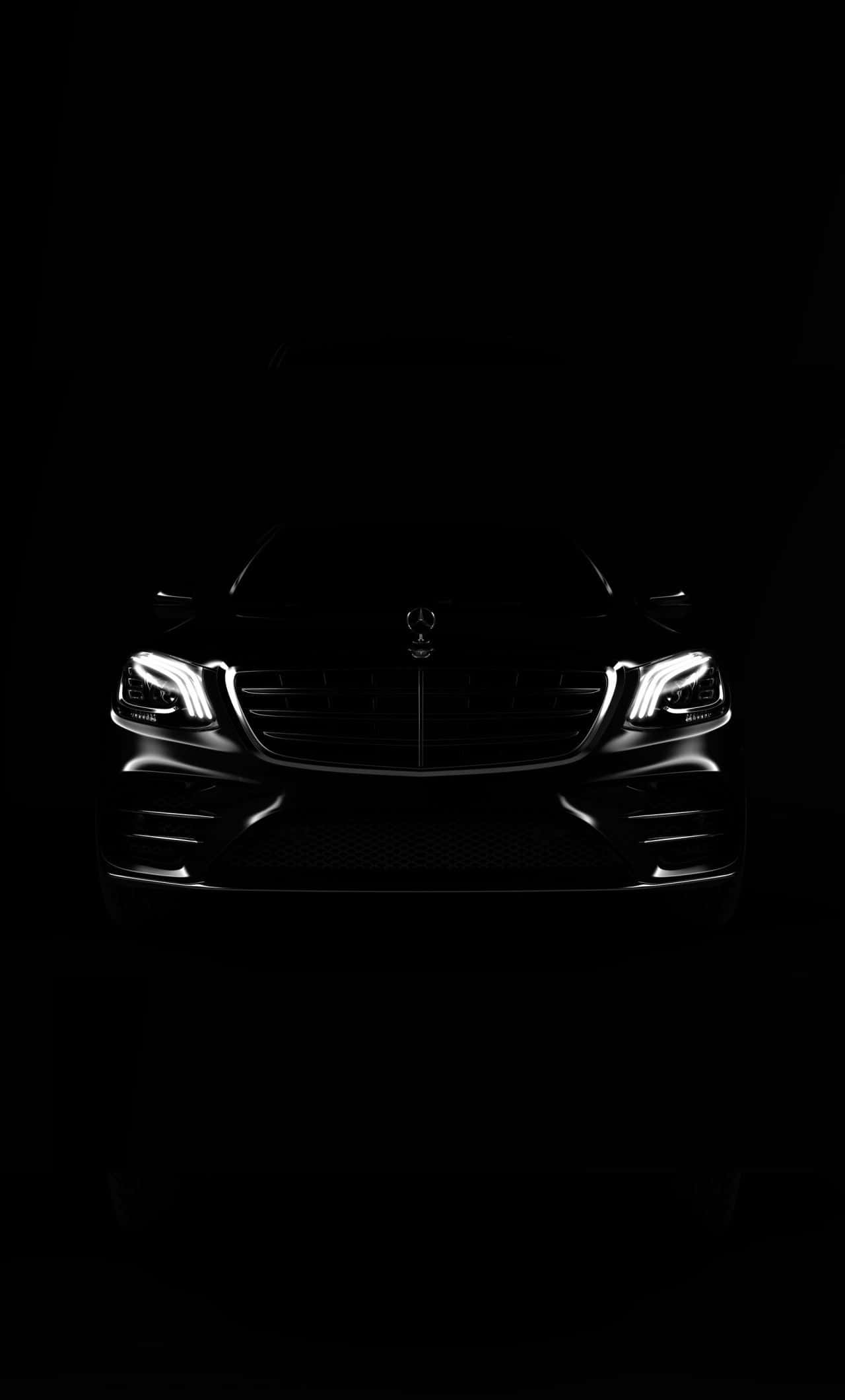 Лучший фон Mercedes Все черные Mercedes в тени Обои