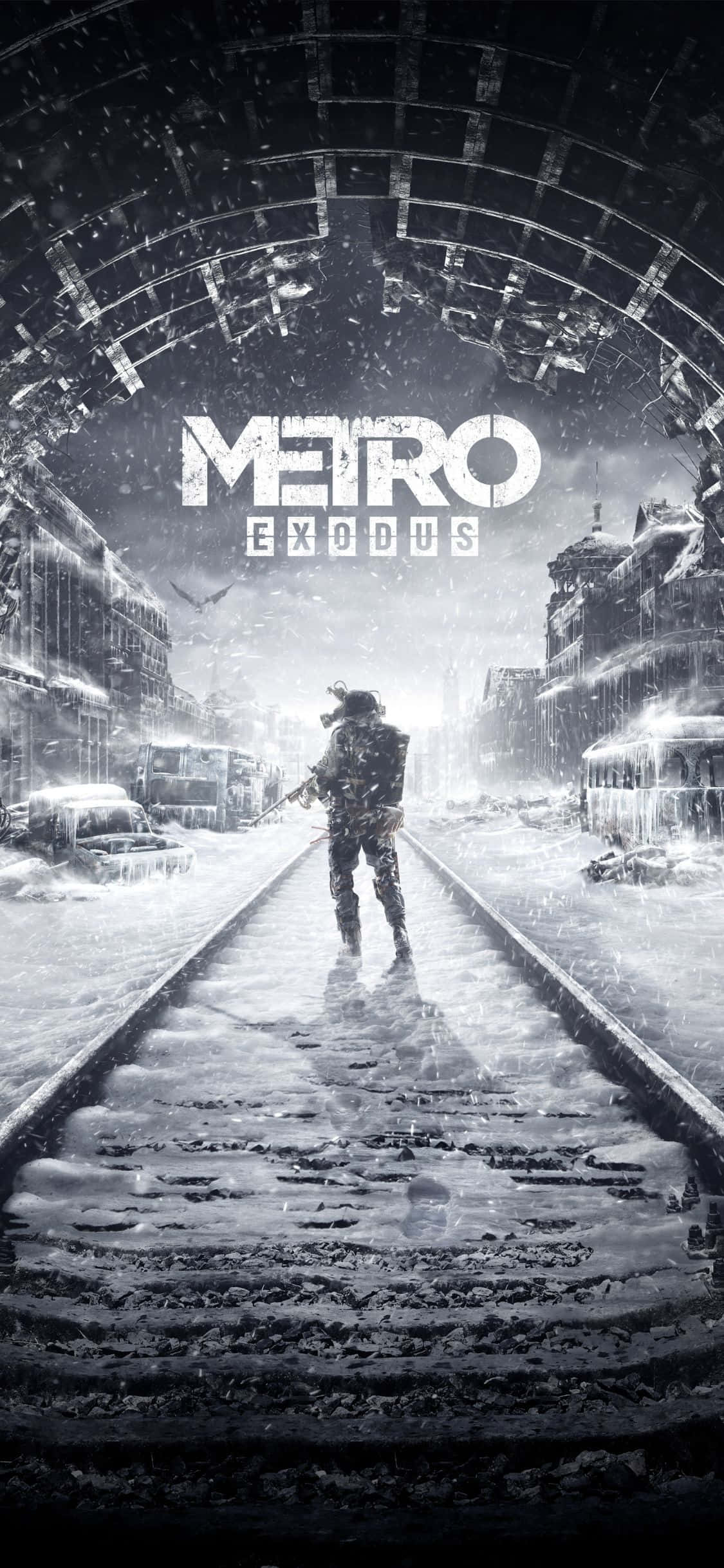 Погрузитесь в постапокалиптический мир Metro Exodus с четким изображением iPhone X Обои