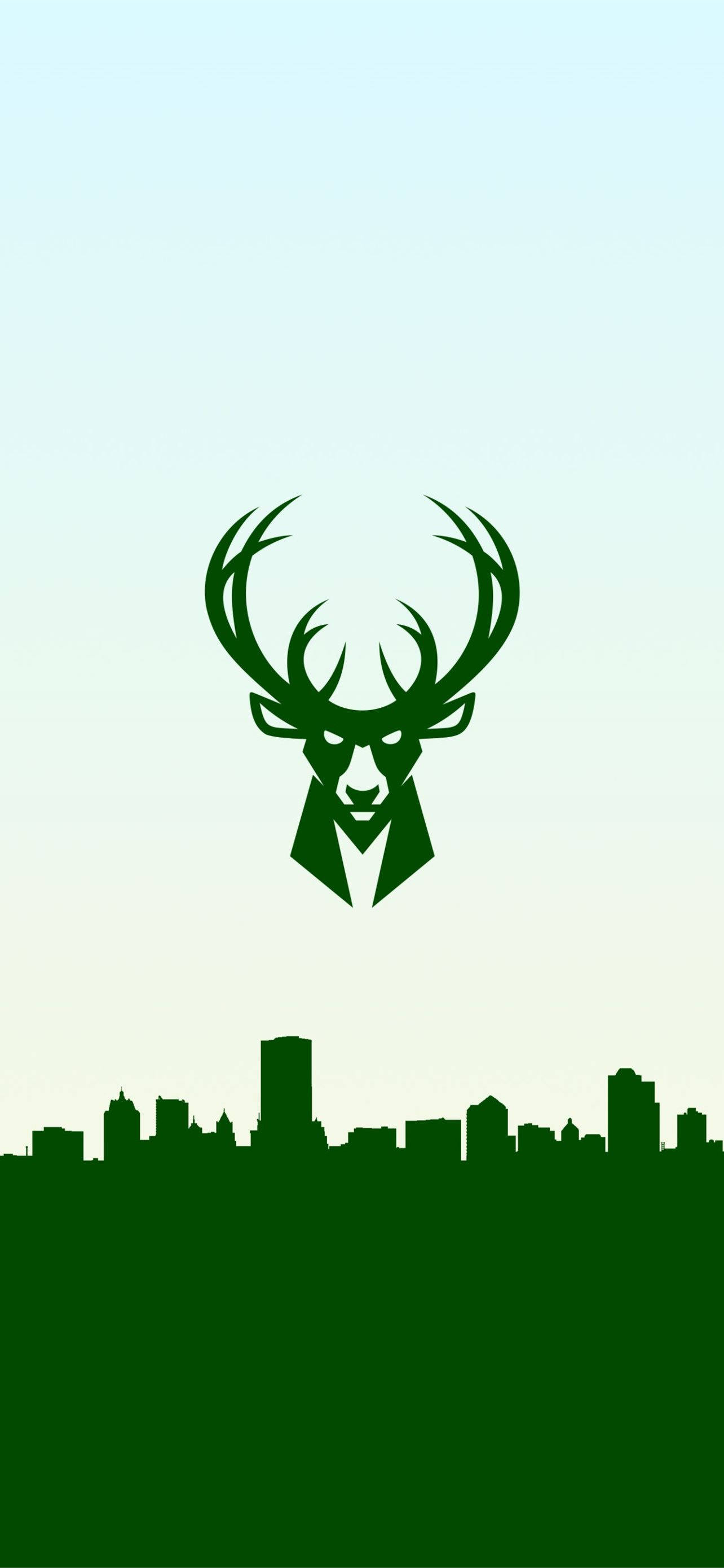 Milwaukee Bucks Зелёный логотип Обои