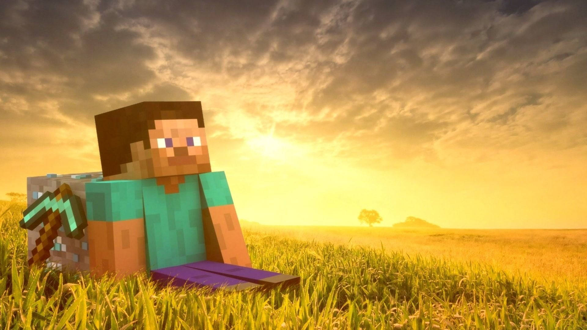 Minecraft Стив 1080p Игровой Обои