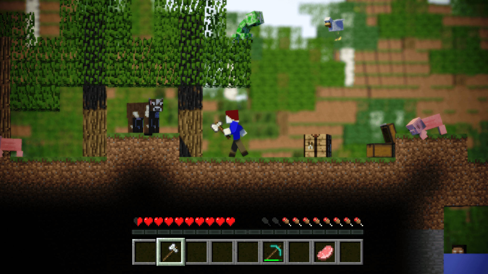 Minecraft 3D приключенческий экшн Обои