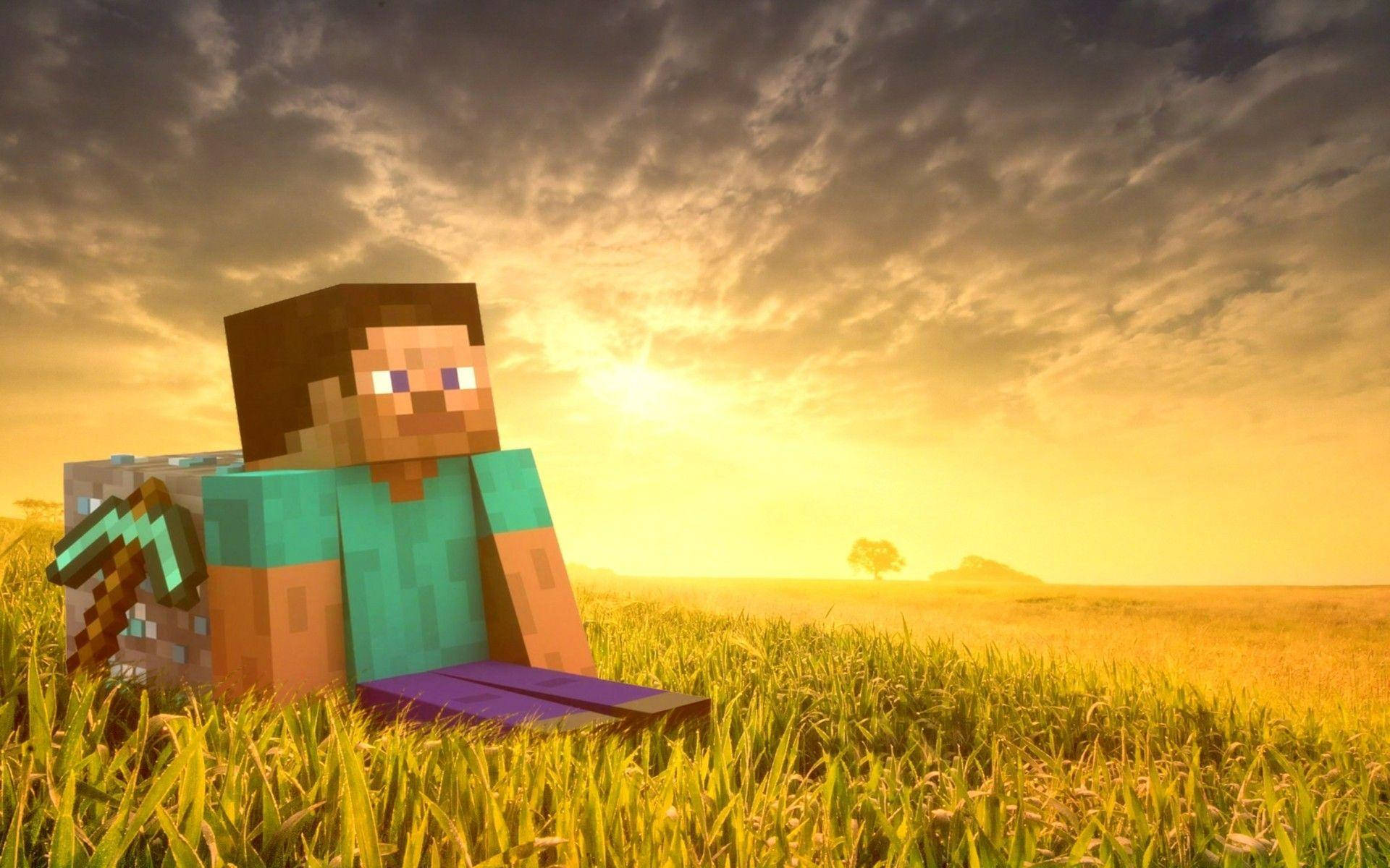 Откройте радости нового мира с Minecraft Стивом Обои