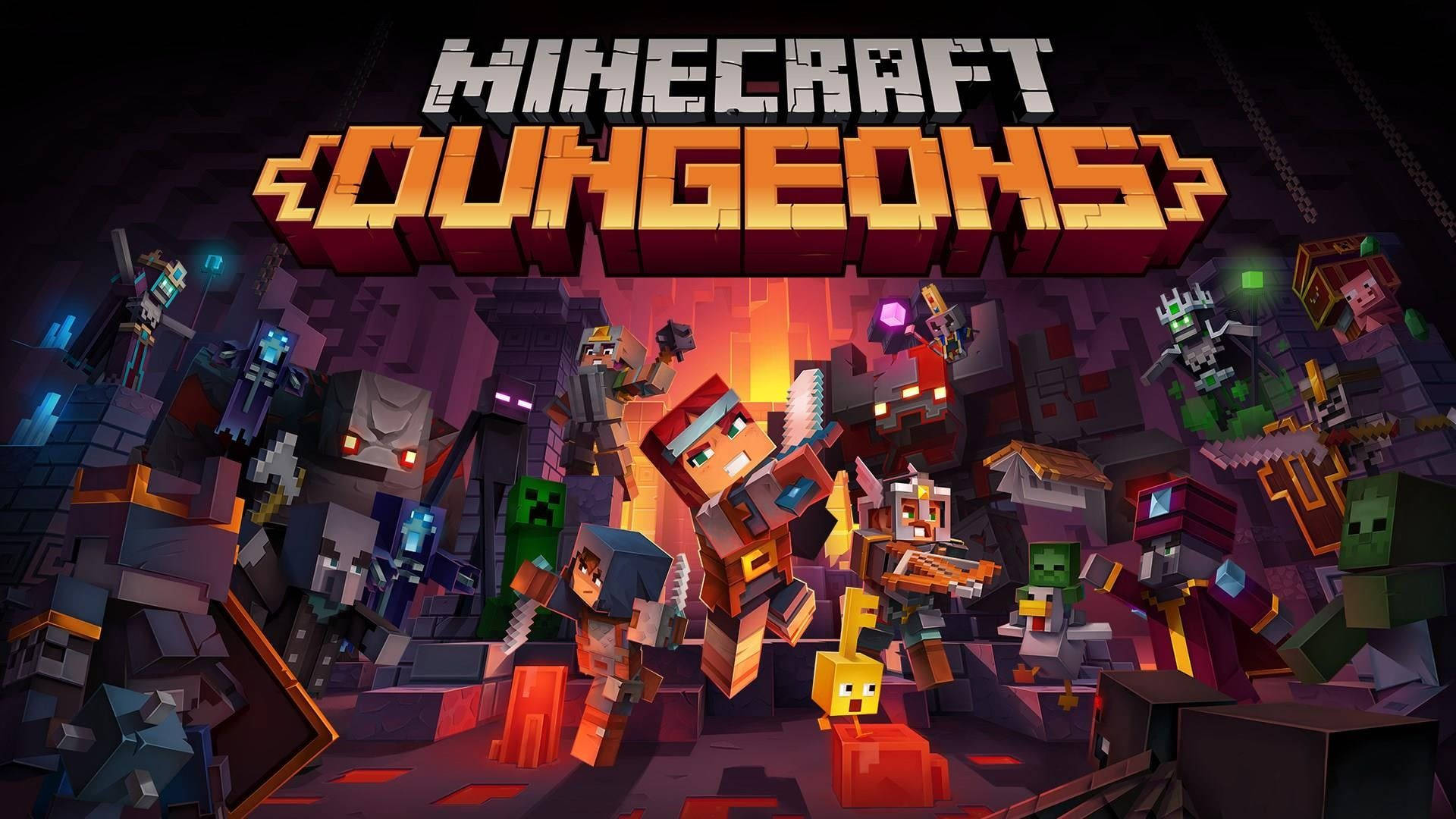 Minecraft Dungeons Официальный постер Обои
