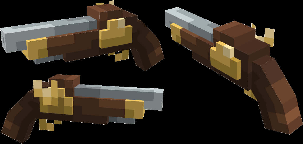 Виды модели бластера из Minecraft Обои