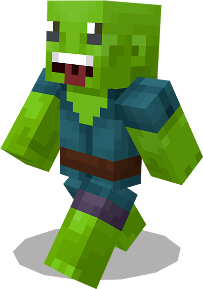 Персонаж зомби из Minecraft.PNG Обои