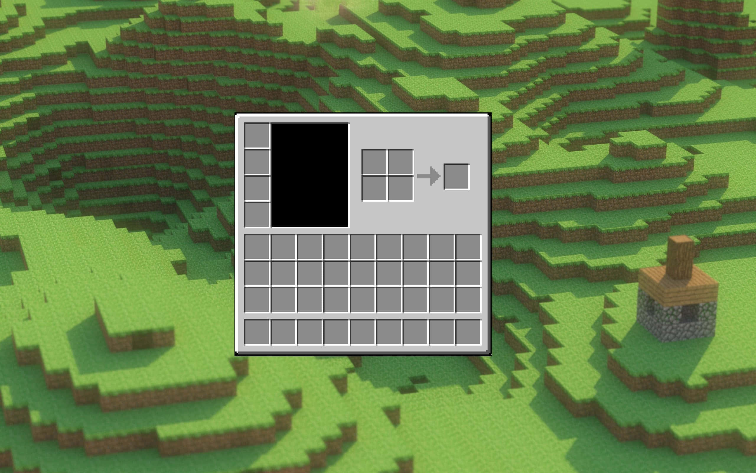 Пустой инвентарь Minecraft Обои
