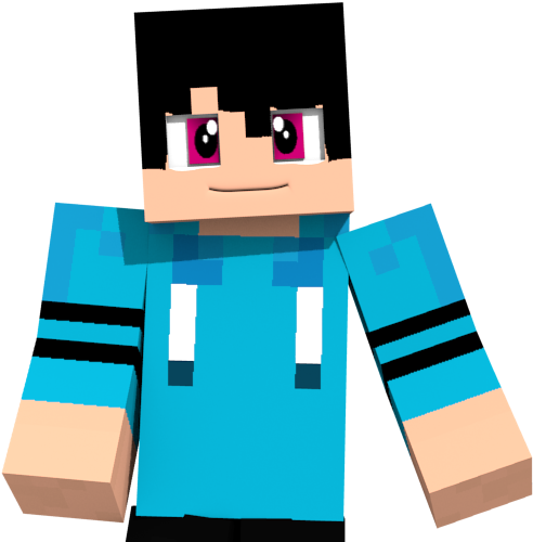 Персонаж Minecraft в синей рубашке Обои