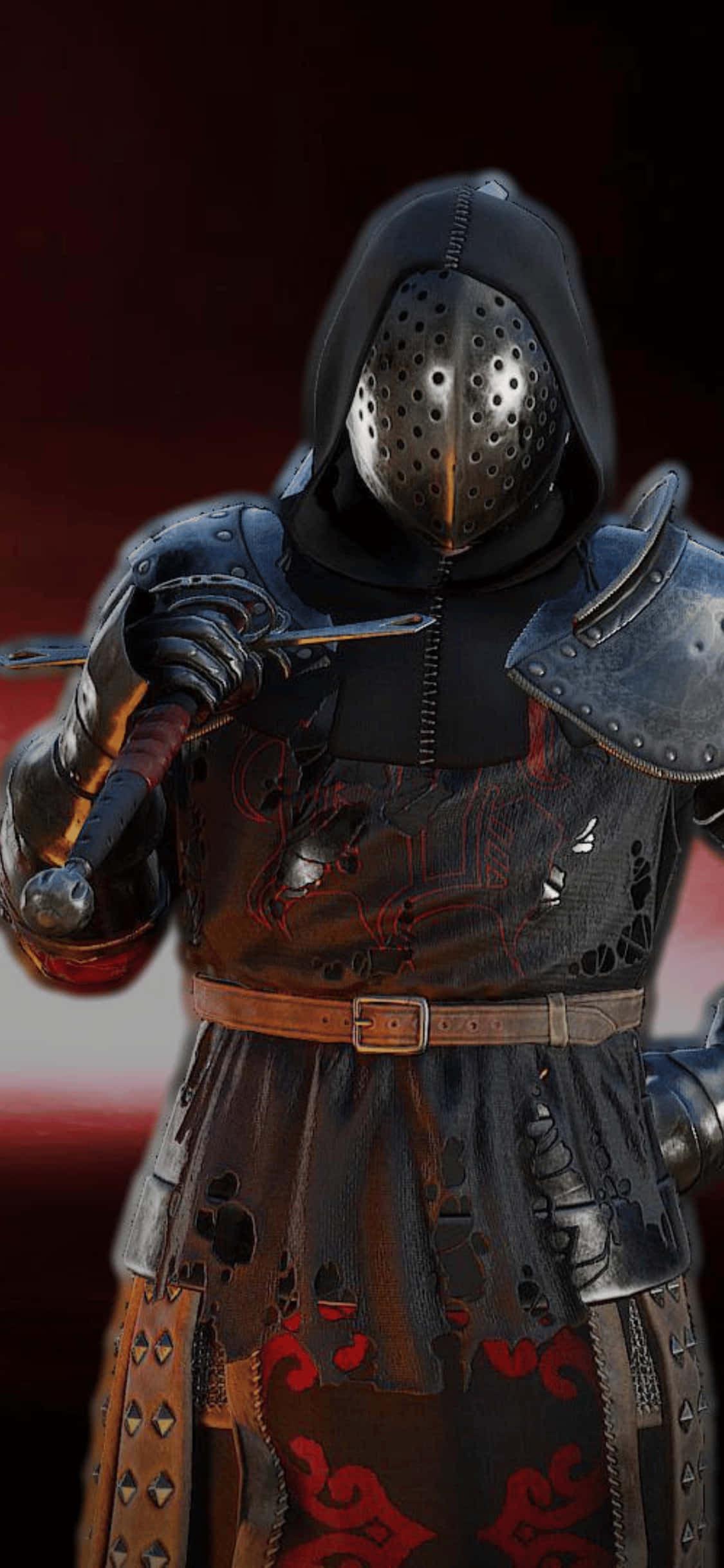 Черный воин Mordhau фон для iPhone Xs Обои