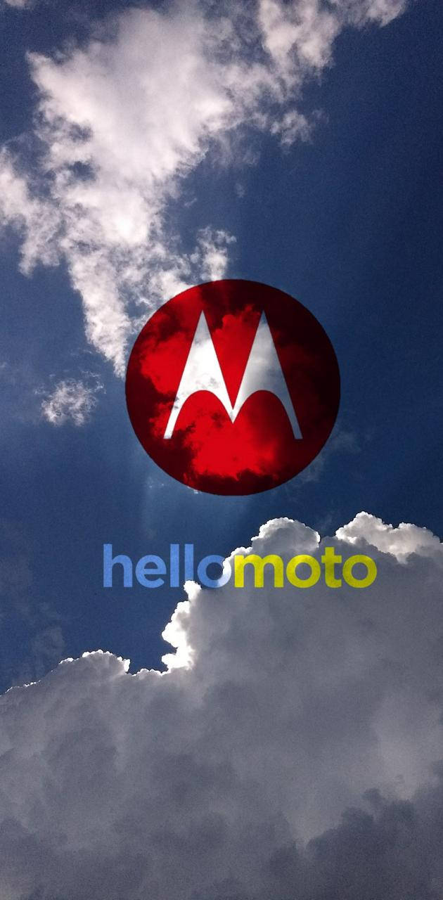 Motorola Красный Логотип в Небе Обои