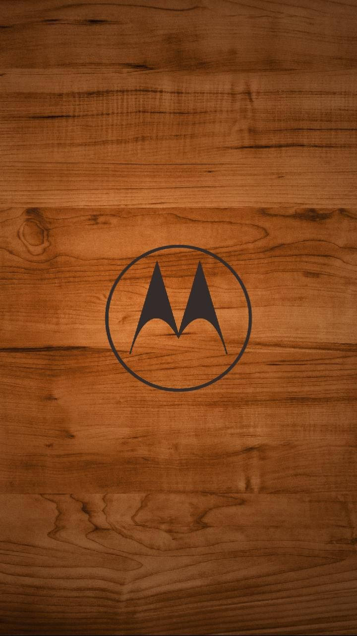 Деревянный логотип Motorola Обои