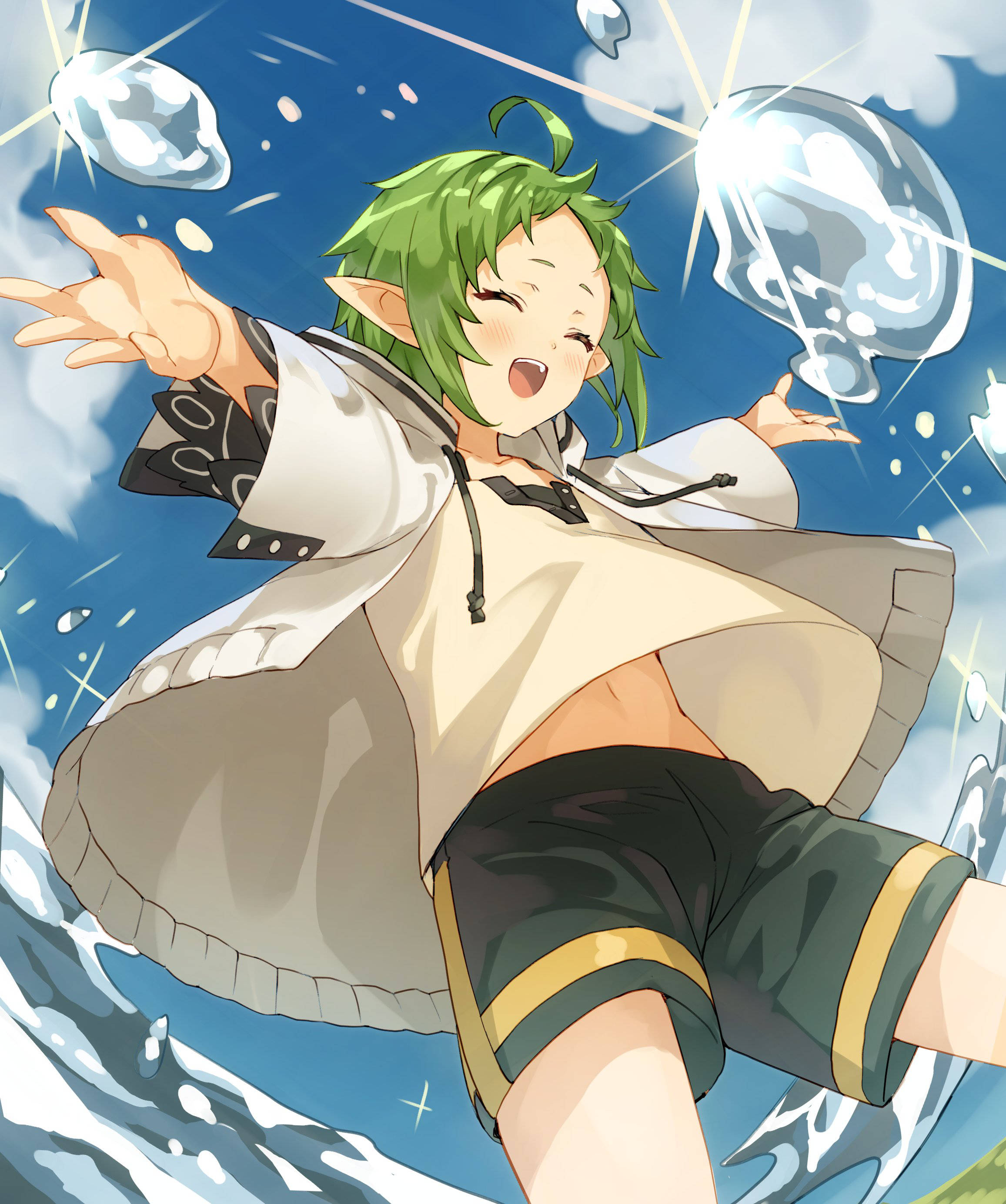 Счастливая Сильфиетта из Mushoku Tensei Обои