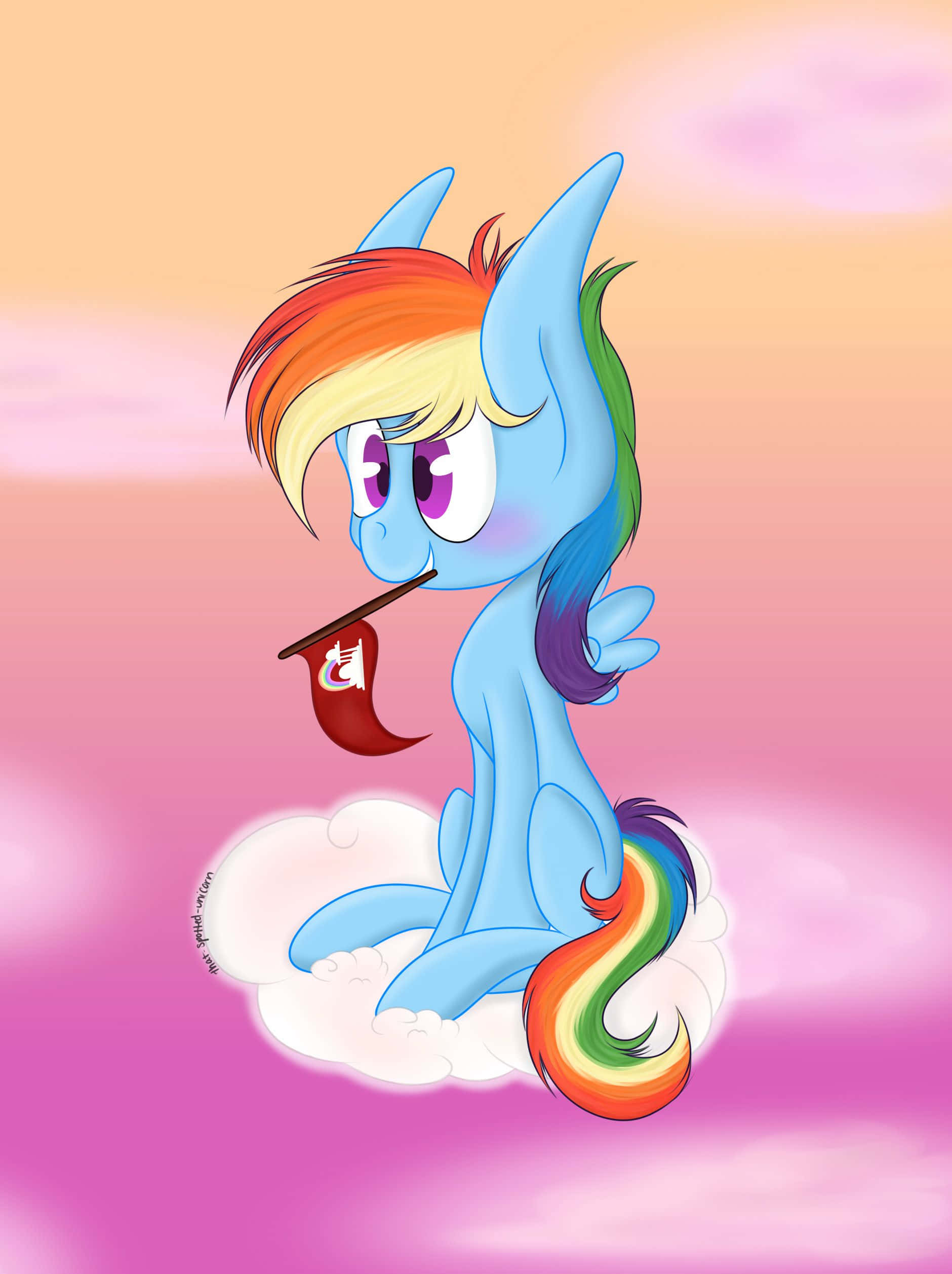 Милая единорожка Радуга Дэш из My Little Pony Обои