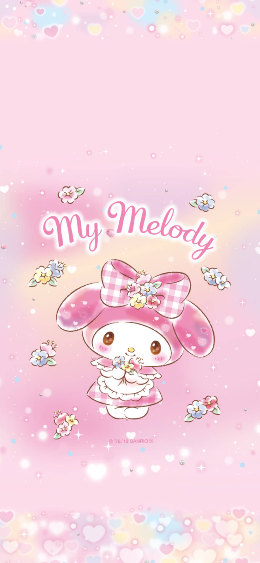Подпись: Розовые обои с My Melody Обои