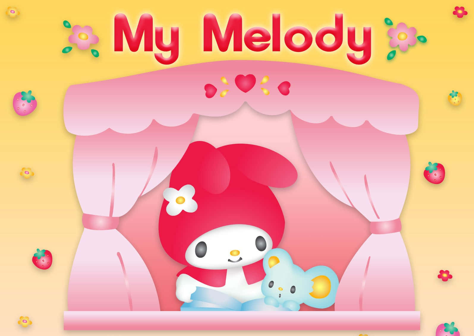 Милые My Melody и Flat The Mouse Обои