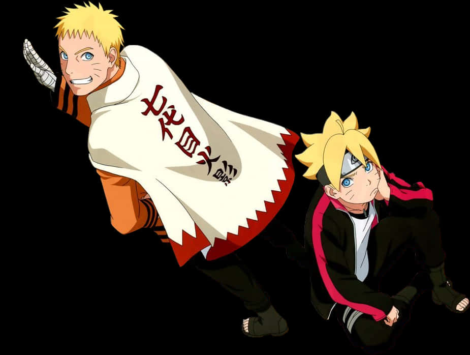 Naruto и Боруто Плащ Хокаге Обои