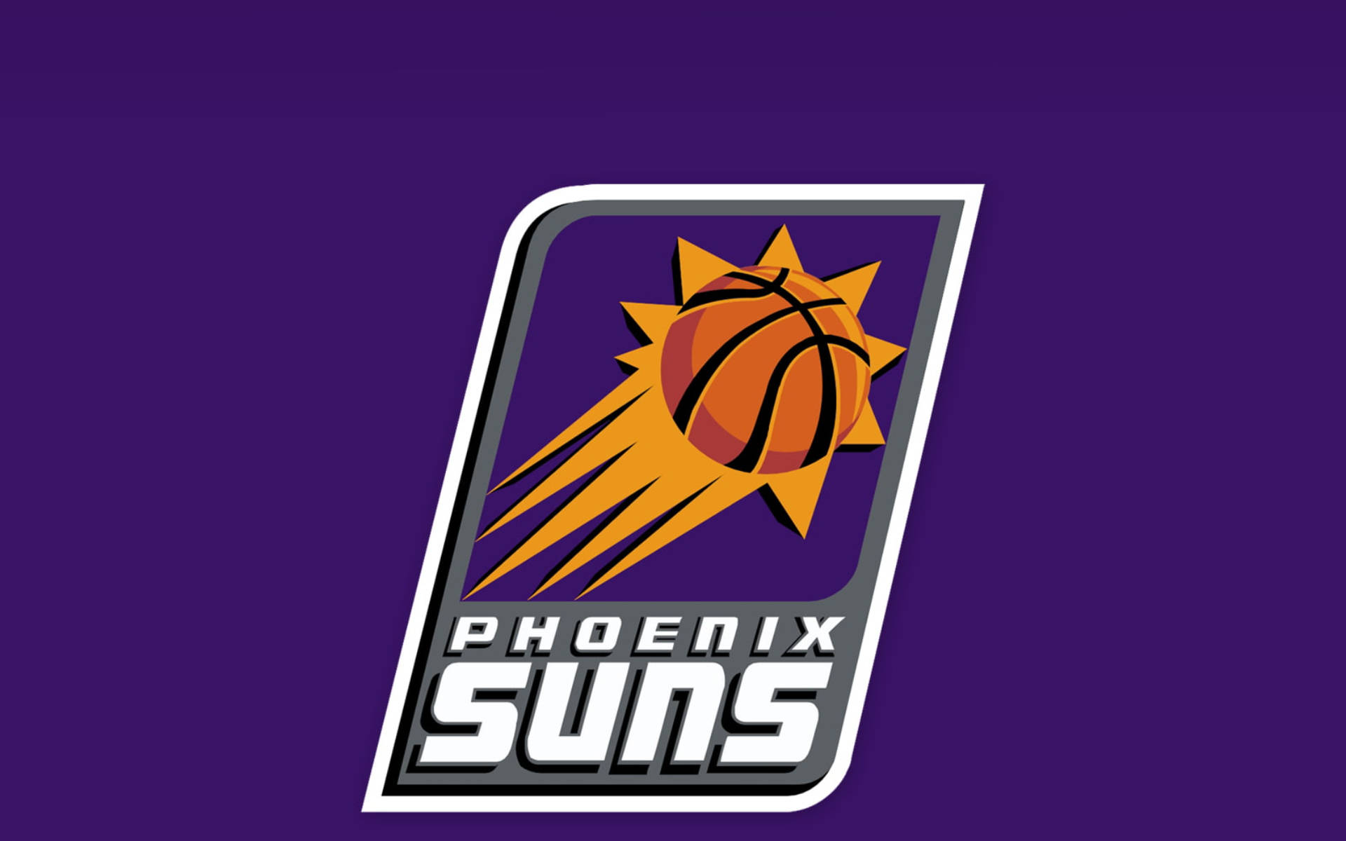 Логотип NBA Phoenix Suns в фиолетовом цвете Обои