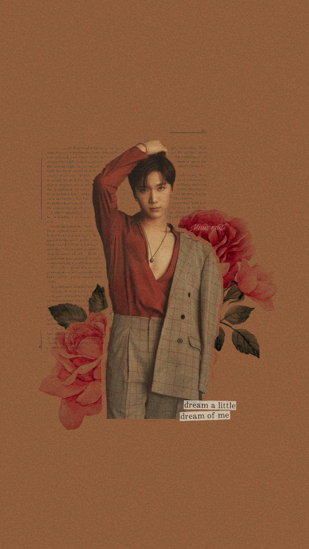 NCT Ten Бежевая эстетика Обои
