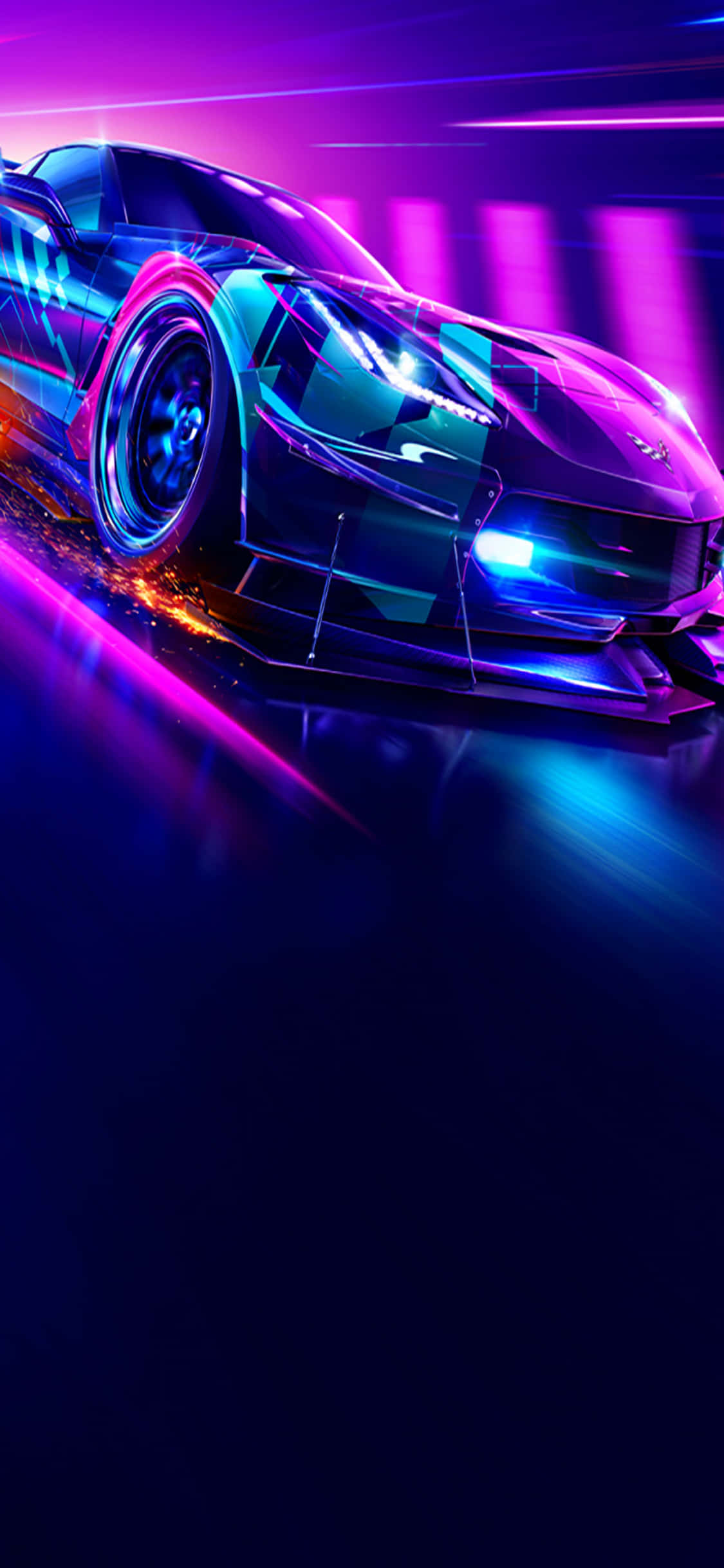 Need for Speed Heat зажигает на гоночной сцене iPhone Xs Обои