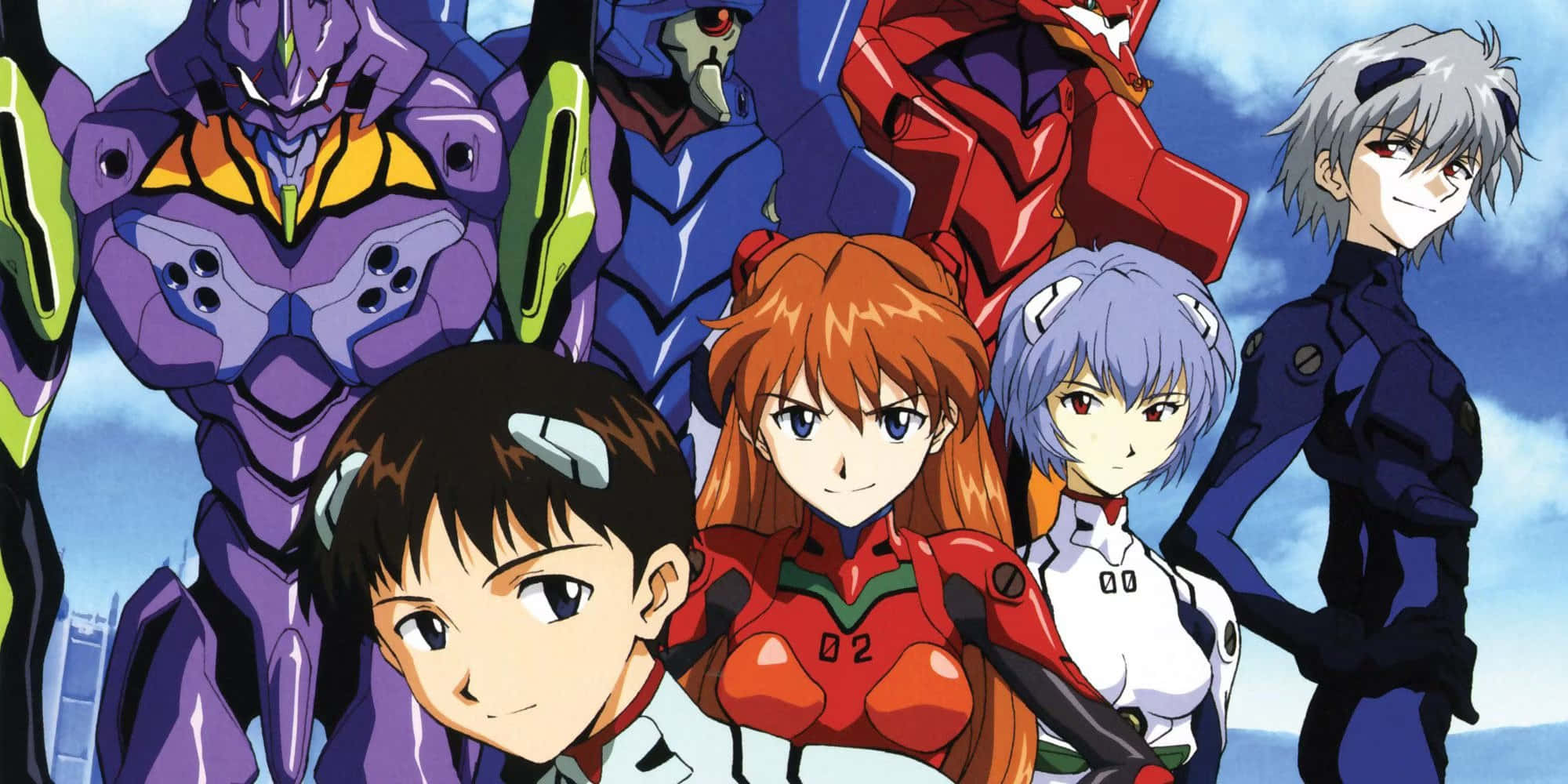 Культовый дуэт Neon Genesis Evangelion Обои