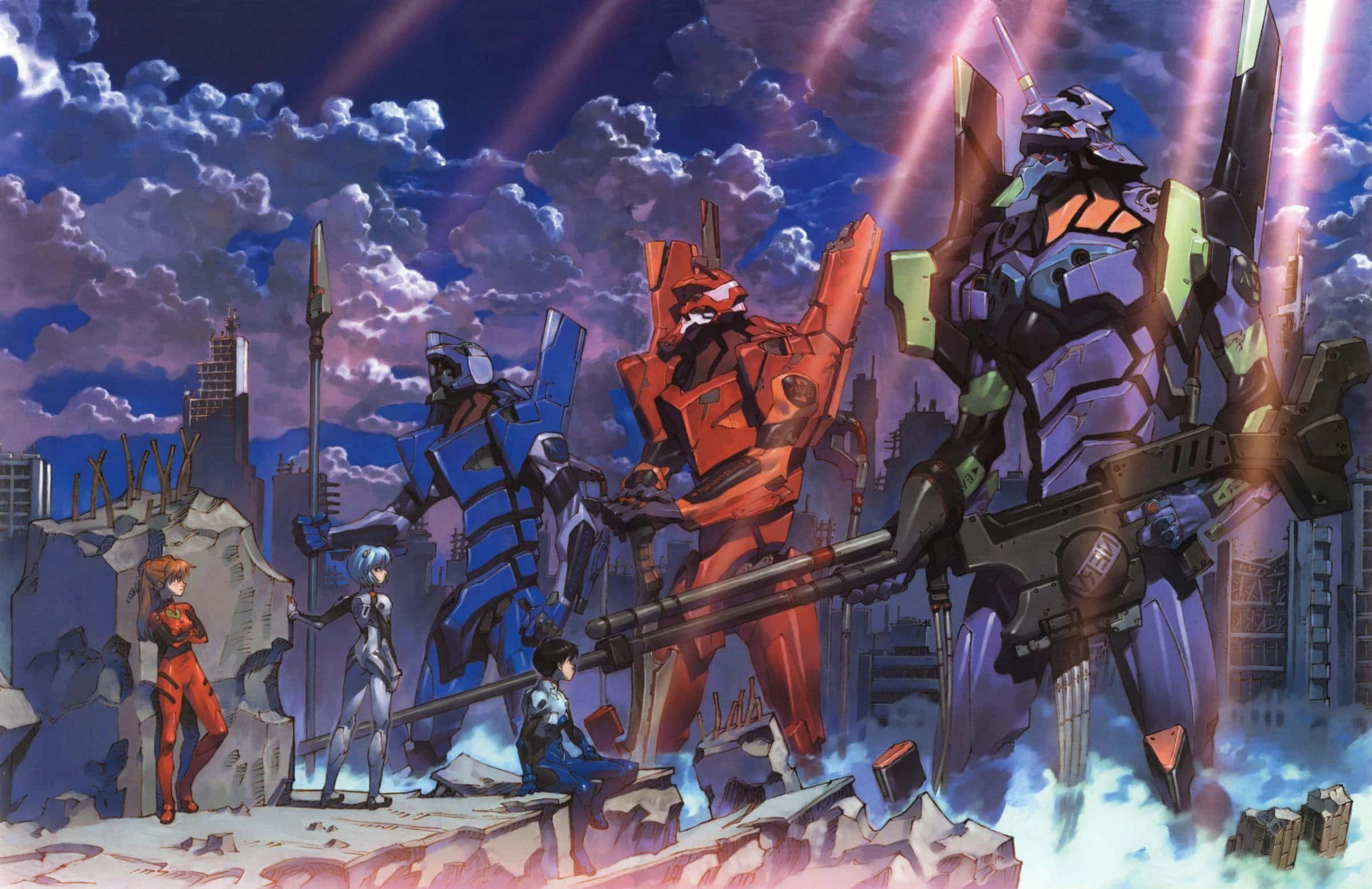 "Исследуйте захватывающую вселенную Neon Genesis Evangelion!" Обои