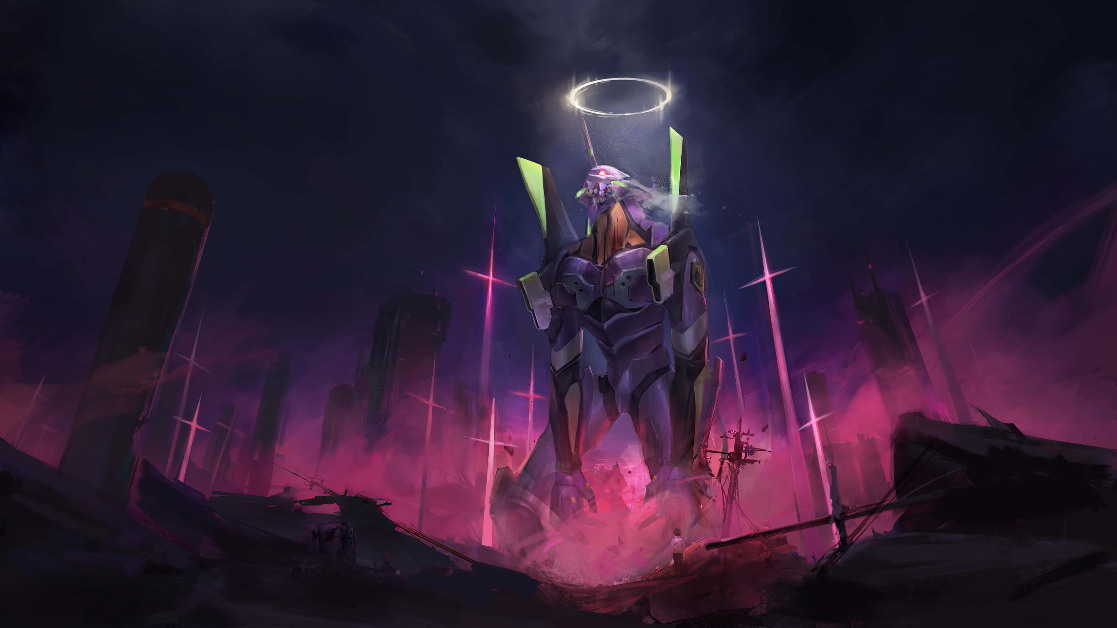 Аска и Рей из Neon Genesis Evangelion Обои