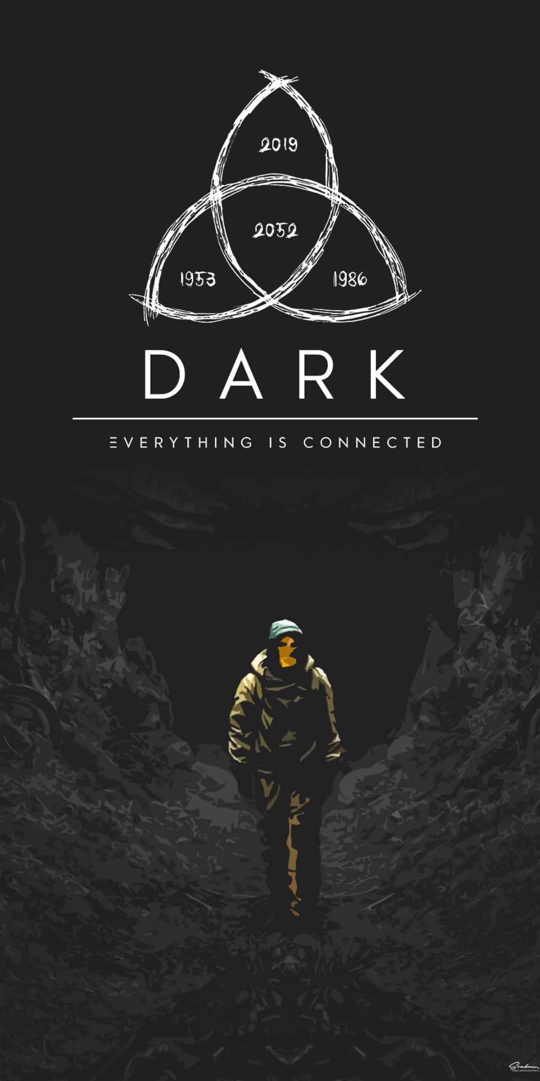 Петляющий символ тёмного сериала Netflix Original Обои