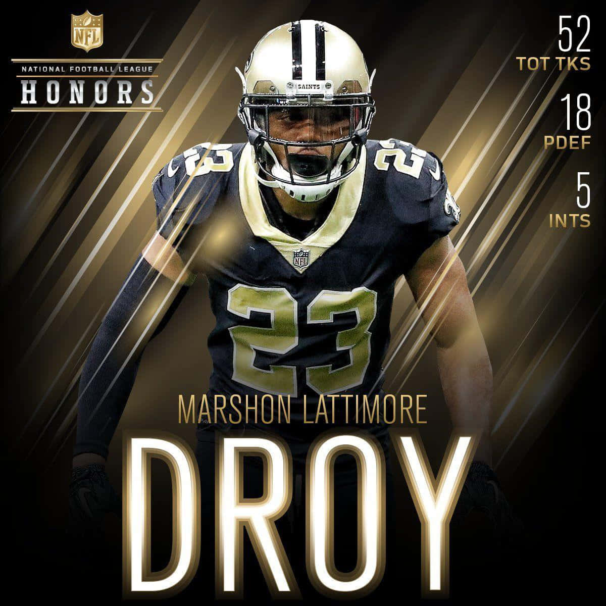 Постер Маршона Латтимора с церемонии NFL Honors Обои